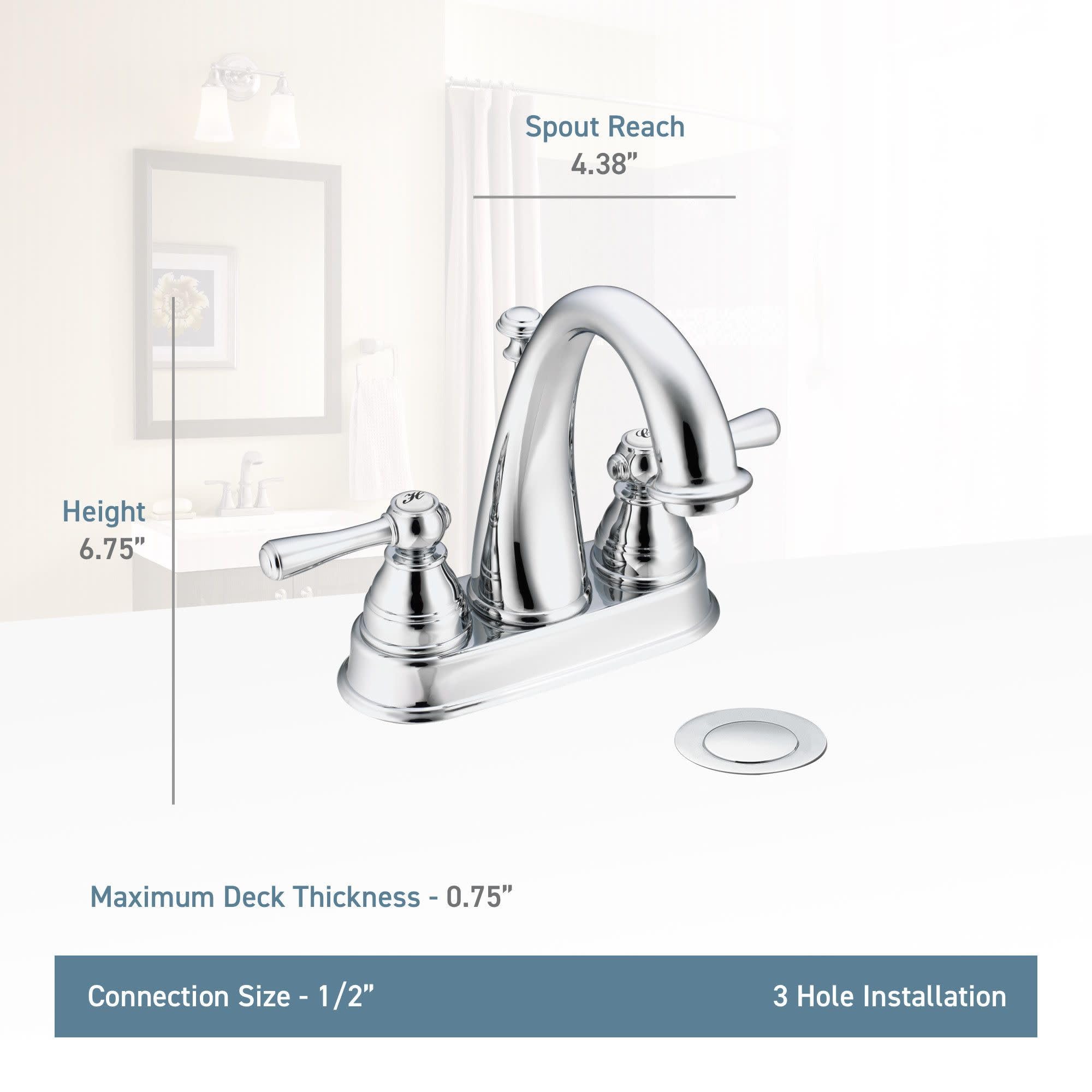 Moen 6121ORB Kingsley Two-Handle High Arc Bathroom Faucet in Oil Rubbed Bronze - Perfect for Modern Bathroom Vanities and Sink Upgrades