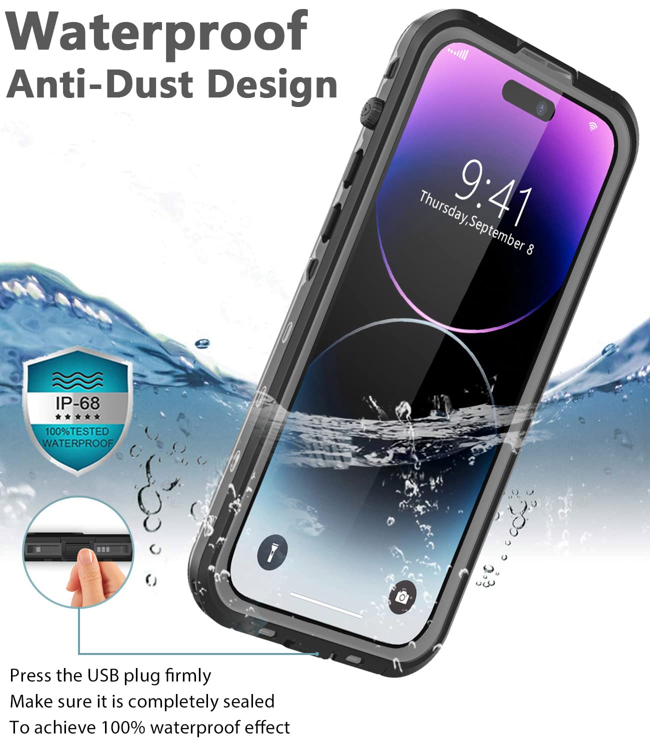 Premium Shockproof & Waterproof iPhone 14 Pro Max Case (6.7