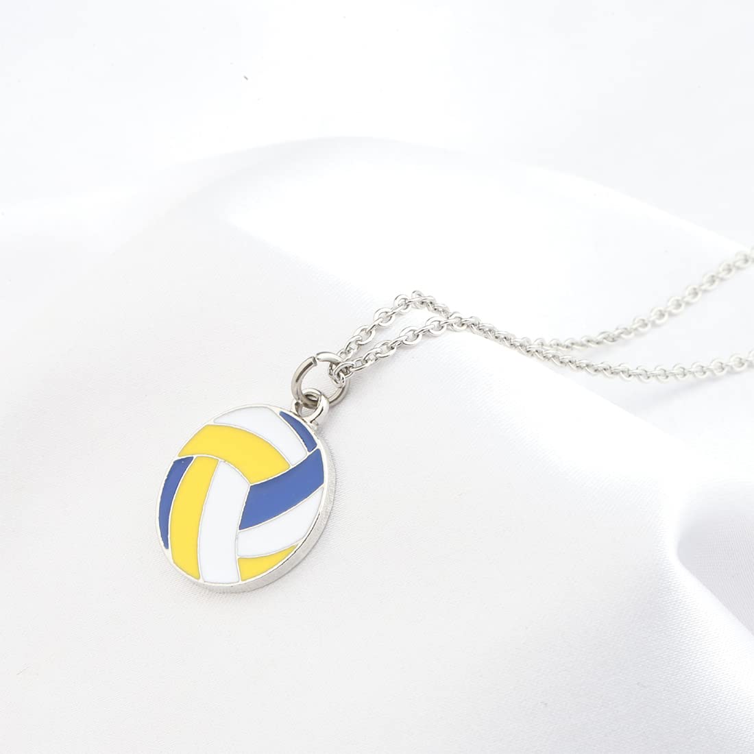 FUSTMW Volleyball Jewelry Set - Elegant Necklace & Charm for Volleyball Players, Coaches & Fans - Perfect Gift for Games, Training & Team Celebrations