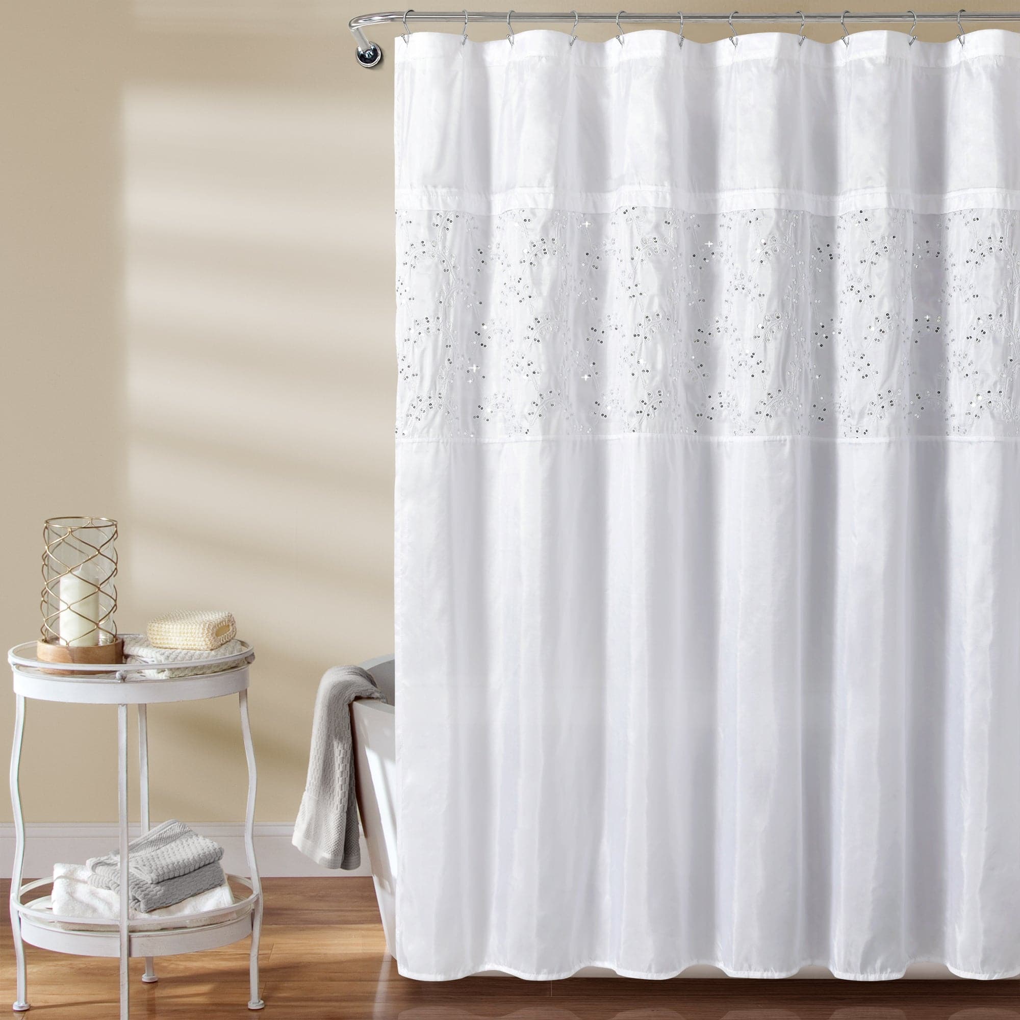 Maria Shower Curtain - Waterproof Bathroom Decor with Hooks, 72x72 Inches - Perfect for Modern Homes & Spa-Like Bathrooms