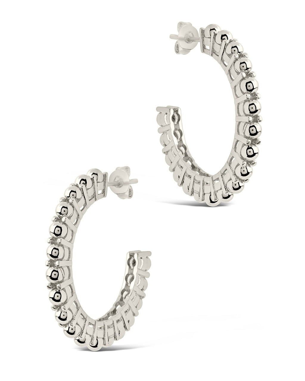 Stylish Polished Hoop Earrings for Women - 14K Gold Plated Bubble Design Dangle Earrings | Perfect for Parties, Weddings & Everyday Wear