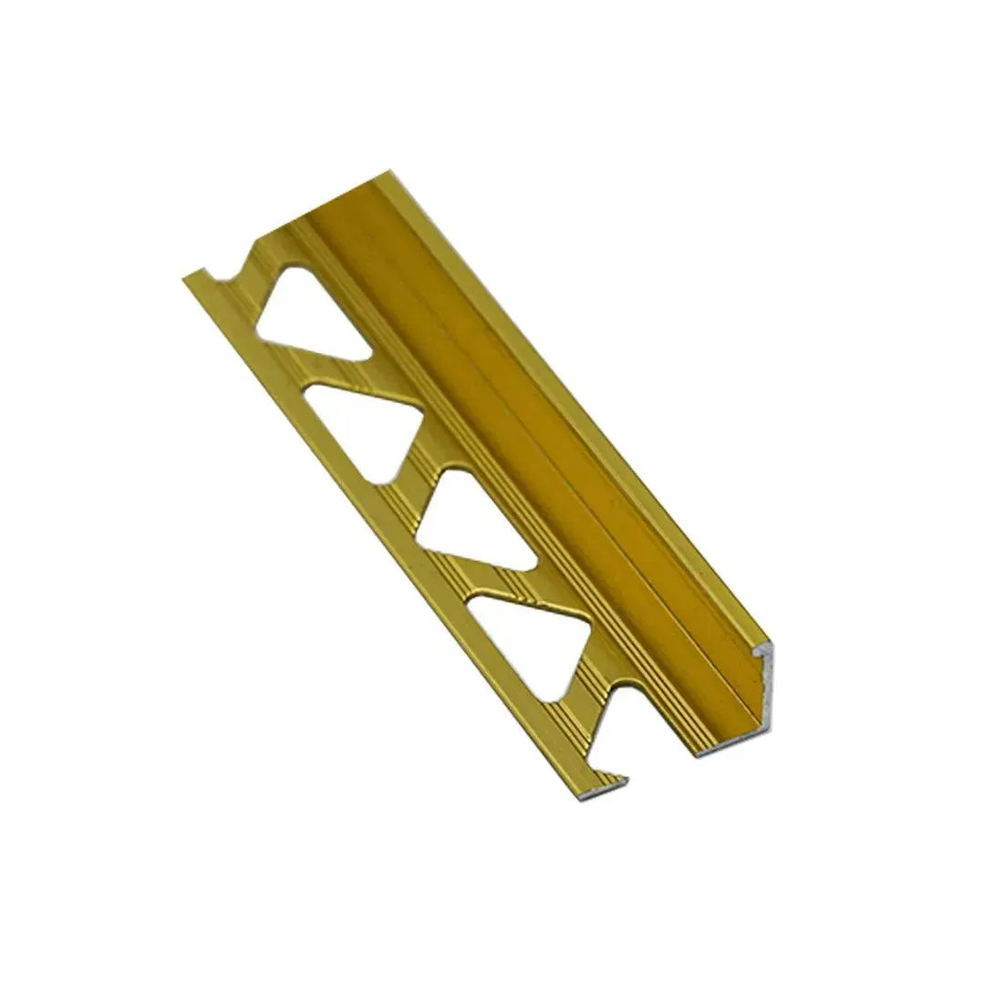 3/8 Inch Matte Gold Aluminum Tile Edge Trim - Perfect for Bathroom, Kitchen, and Backsplash Tile Installation