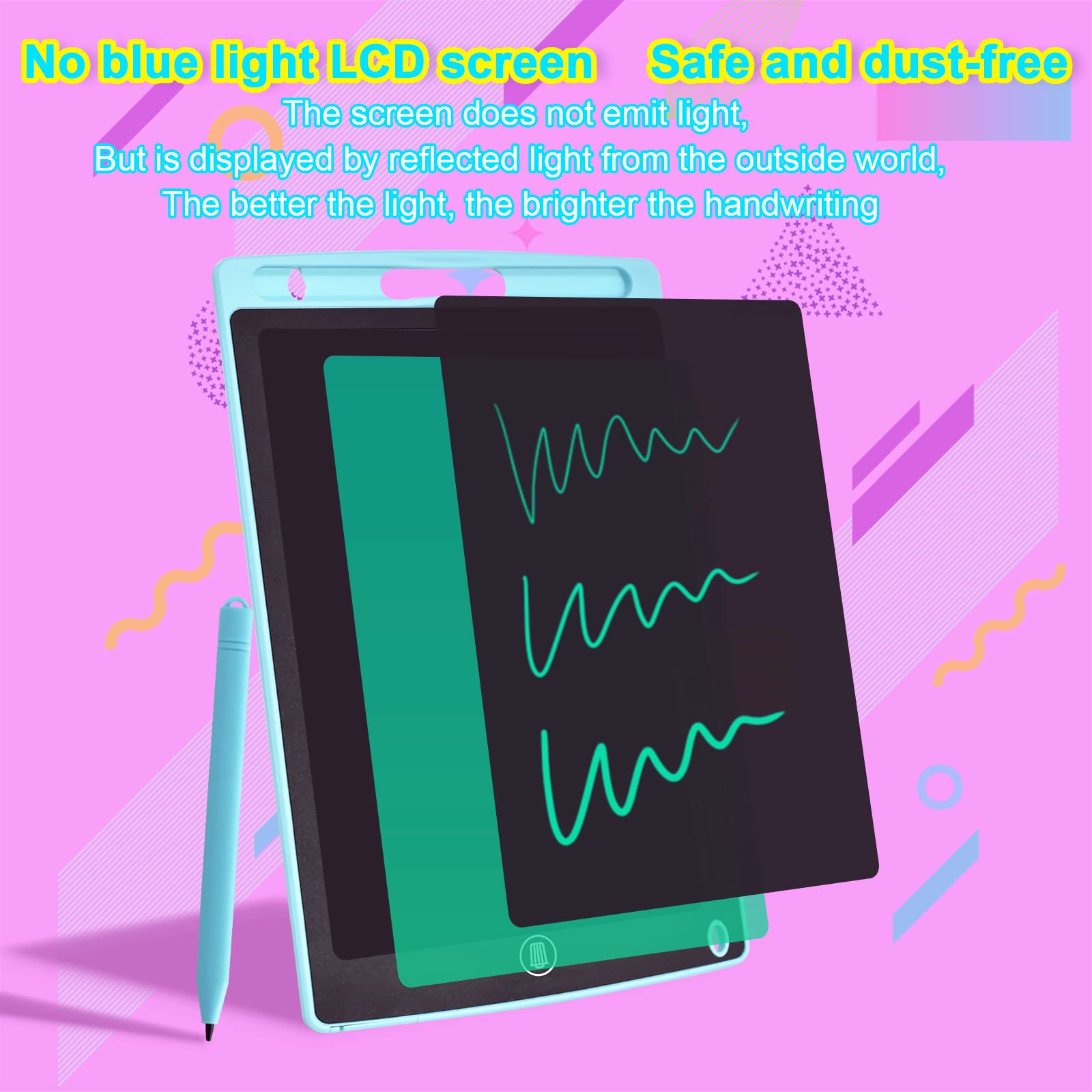 Affordable LCD Writing Tablet - Graffiti Pad for Kids & Adults, Electronic Drawing Notepad with Pressure Sensitivity - Perfect for Sketching, Note-Taking & Classroom Learning (Single Black)