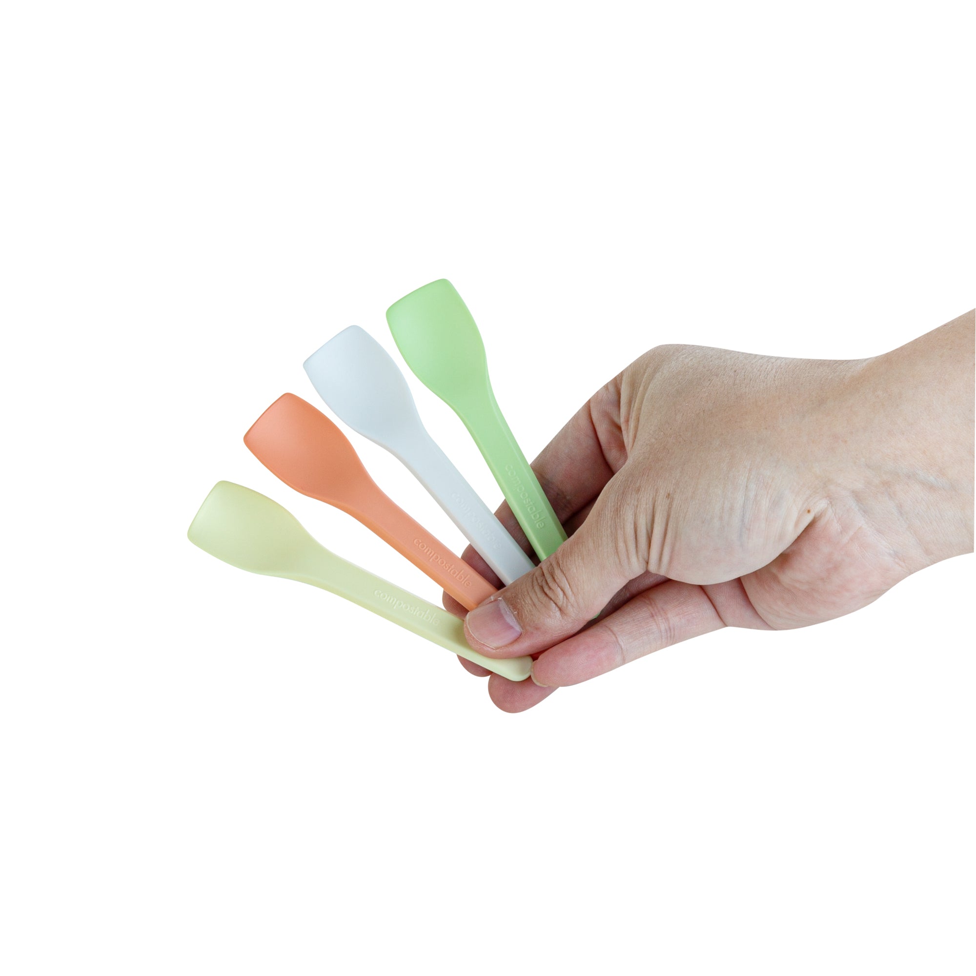 Eco-Friendly Compostable CPLA Plastic Ice Cream Spoons - Heat Resistant, 1000 Count Bulk Box - Perfect for Parties, Ice Cream Shops & Catering Events