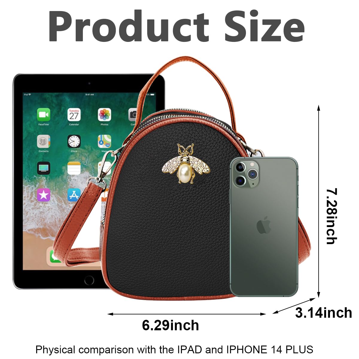 PALAY® Women's Fashion PU Sling Bag - Small Crossbody Shoulder Purse with Detachable Strap, Multi-Layer Design for Daily Use | Perfect for Work, Travel, Shopping & Casual Outings