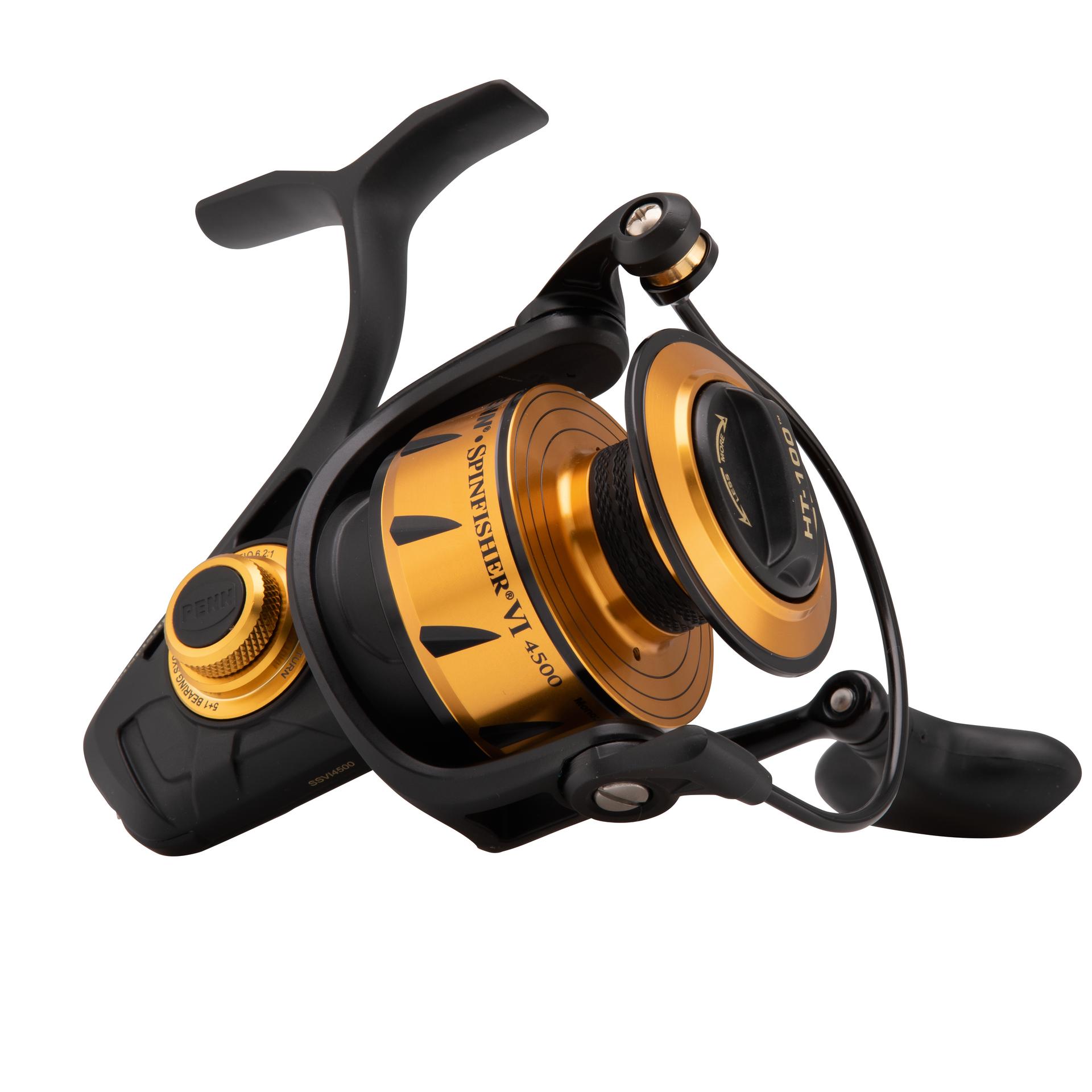 Penn Spinfisher VI Spinning Fishing Reel - Saltwater & Freshwater, 6+1 Shielded Bearings, HT-100 Drag System - Perfect for Surf Fishing, Pier Fishing & Offshore Angling