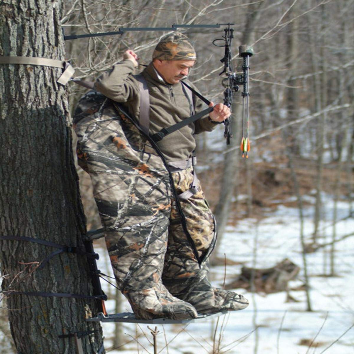 BrandName Heater Body Suit - Mossy Oak Country Camo, Size LW (515-MOC-LW) | Insulated Hunting Suit for Cold Weather, Waterproof & Windproof Outdoor Gear for Deer Hunting & Ice Fishing