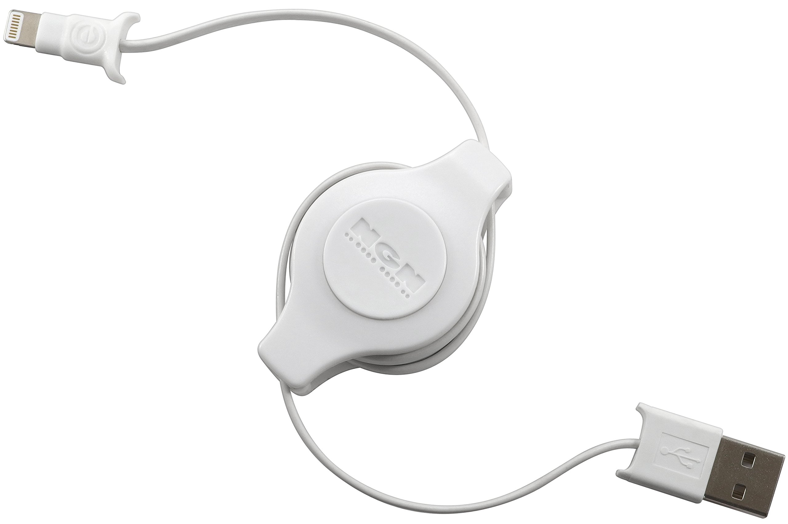 Apple MFi Certified Retractable Lightning Cable - 3.5ft USB to Lightning Charging & Sync Cable for iPhone/iPad - Perfect for Travel, Office & Home Use