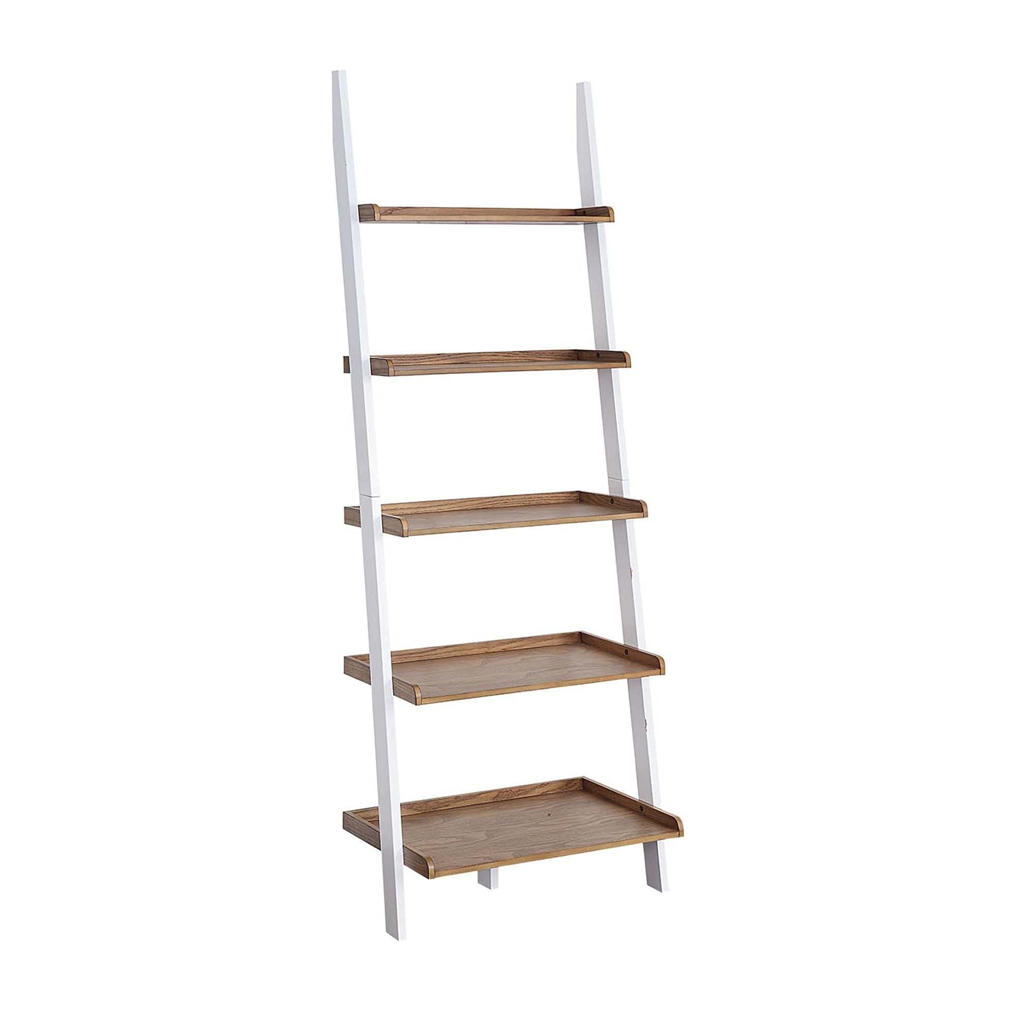 Ergode American Heritage Bookshelf Ladder - Sturdy Wooden Library Ladder for Home & Office - Perfect for Reaching High Shelves & Decorative Display