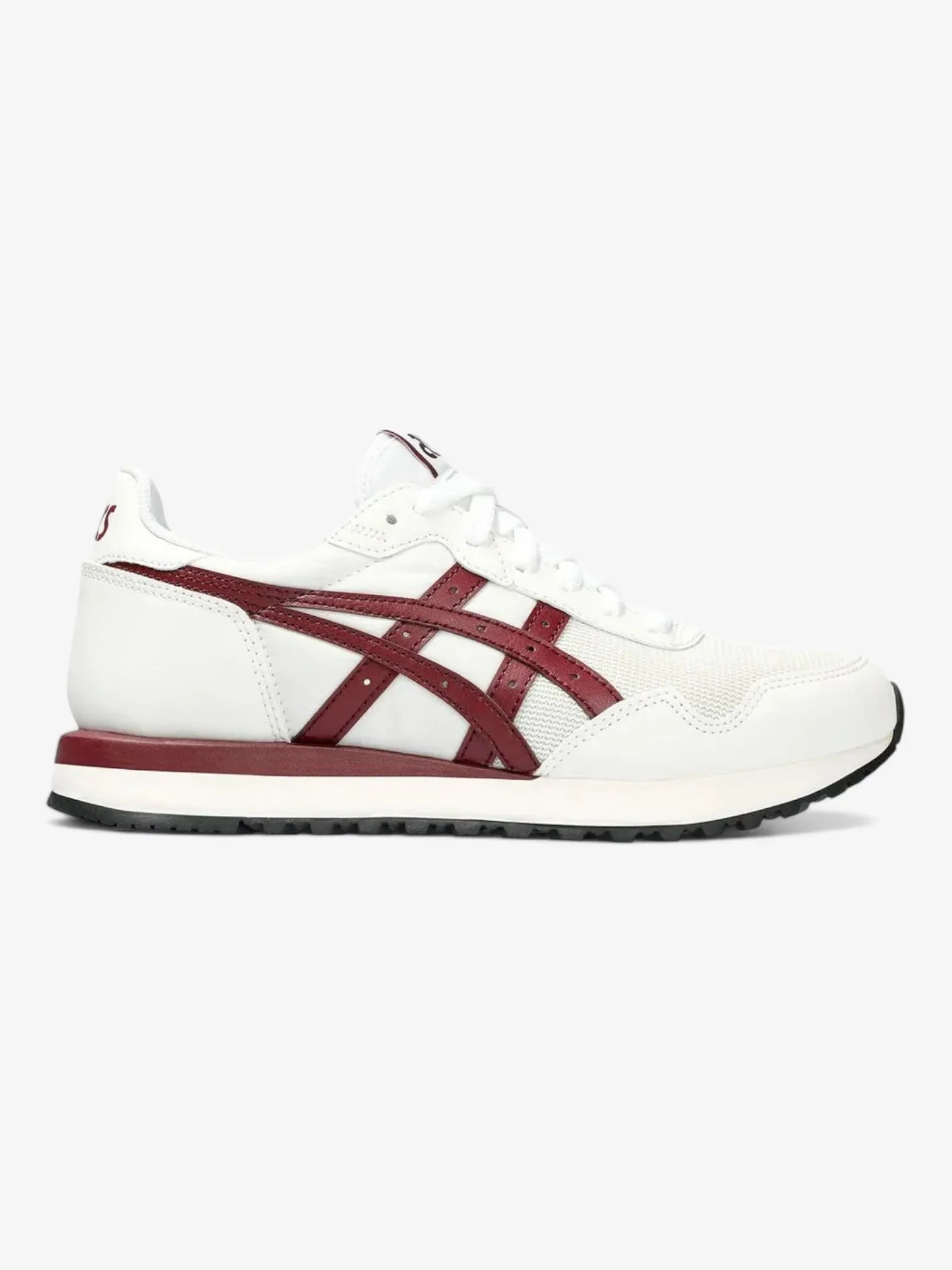 ASICS Tiger Runner II Sneakers - Cream & Burgundy Colorway | Lightweight Running Shoes for Men & Women | Perfect for Jogging, Gym Workouts & Casual Wear