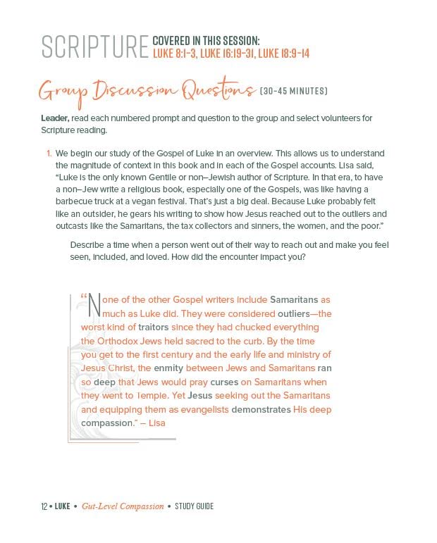 Luke Bible Study Guide with Streaming Video: Gut-Level Compassion - Beautiful Word Bible Studies for Small Groups, Personal Devotion & Church Ministry