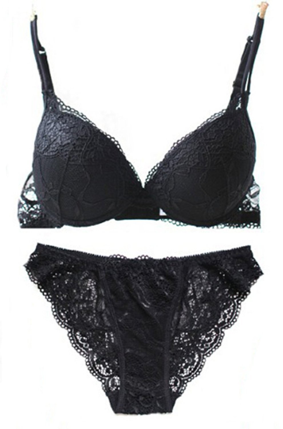 Lumiere Lace Push Up Bra and Panty Set - Women's Embroidered Lingerie for Comfort & Support | Perfect for Date Night, Special Occasions & Everyday Wear