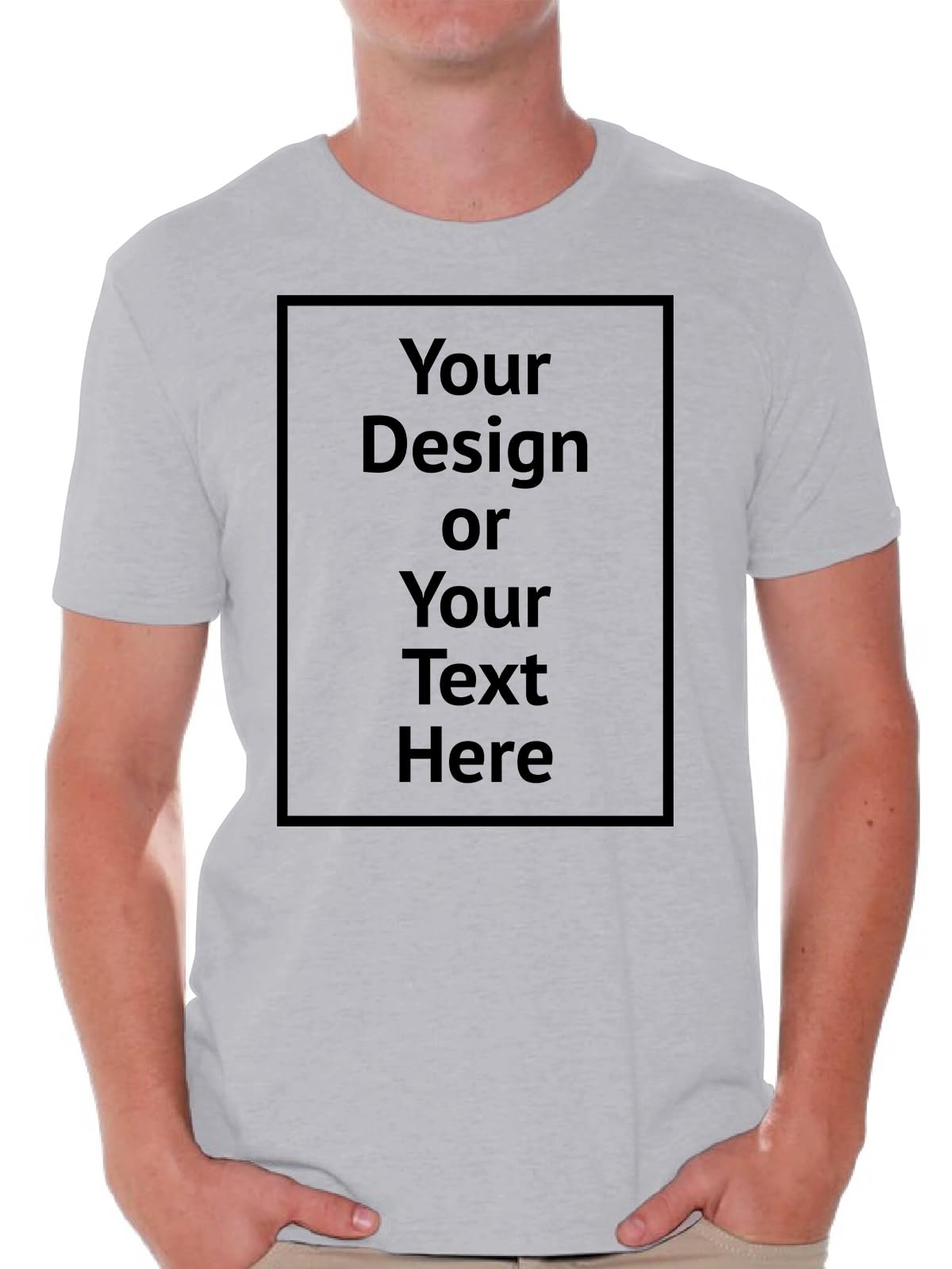 Custom Printed Men's T-Shirt - Personalized Text & Design Front/Back - DIY Graphic Tee for Casual Wear, Gifts & Special Events