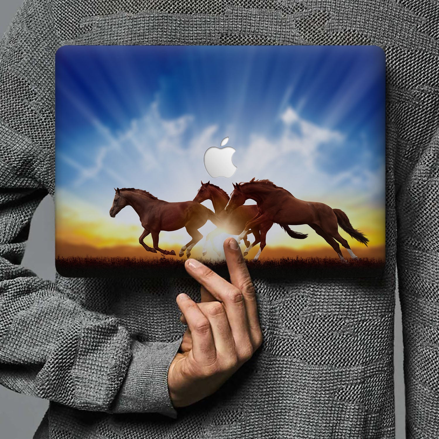 Premium MacBook Pro/Air Protective Case with Durable Horse Design - Perfect for Work, Travel & Everyday Use