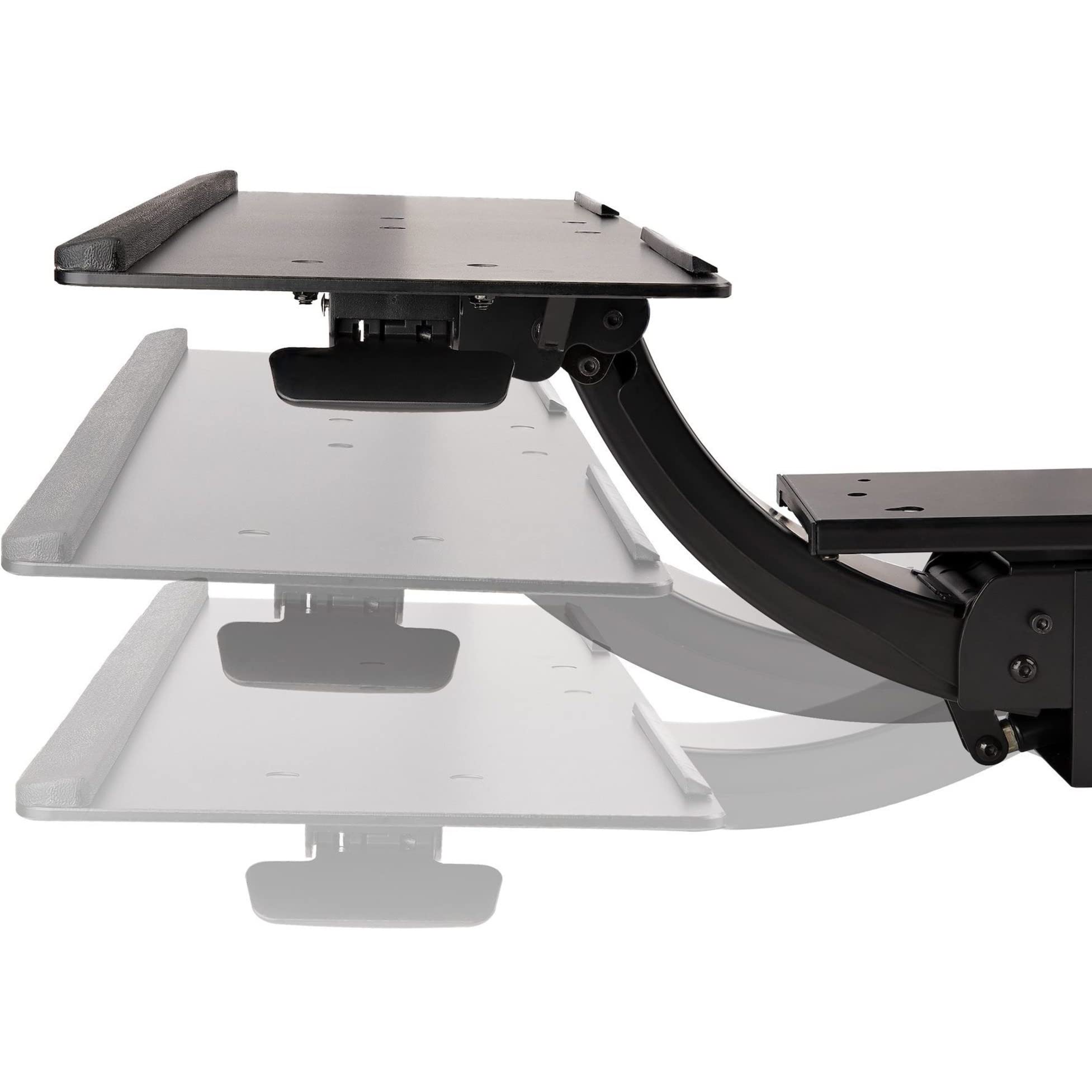 StarTech.com Under Desk Keyboard Tray - Full Motion & Height Adjustable Ergonomic Keyboard and Mouse Platform (10
