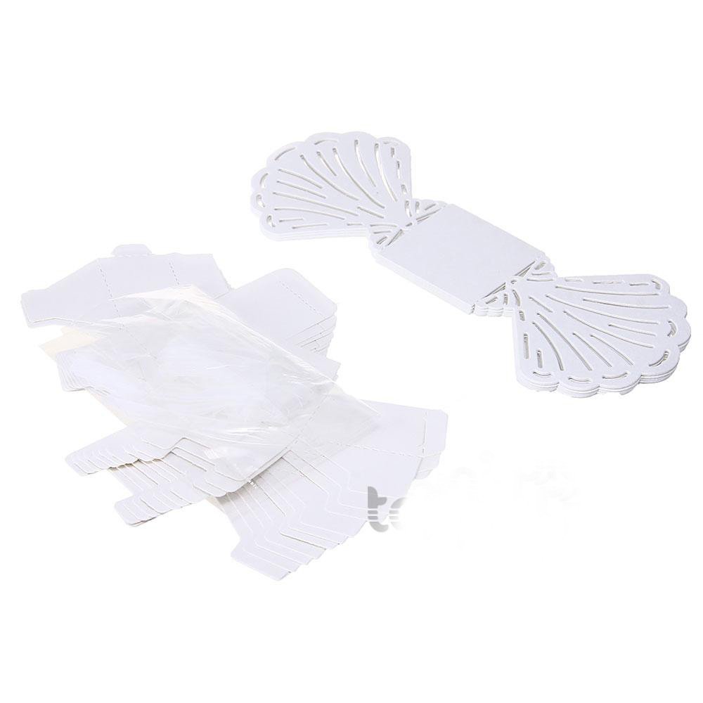 Kubert 50 White Seashells for Wedding Favors & Party Decor