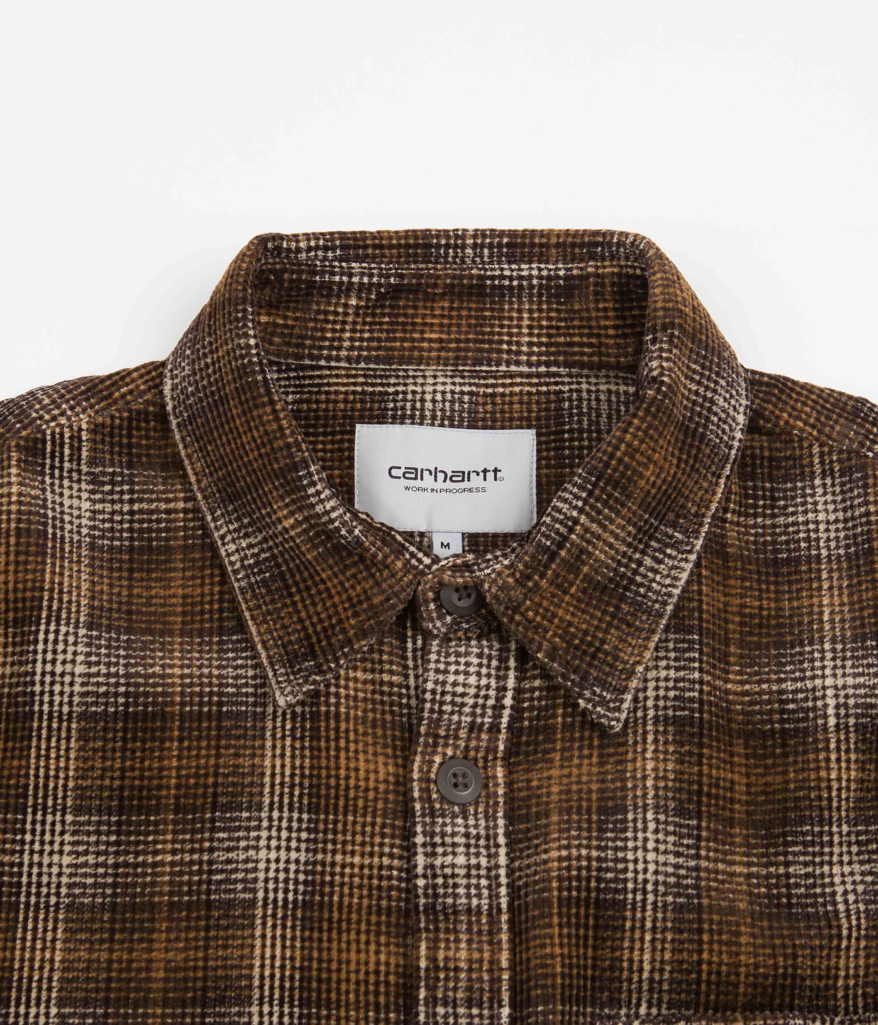 Carhartt Flint Shirt - Wiley Check & Hamilton Brown Plaid Work Shirt for Men | Durable Cotton Flannel for Outdoor Work, Camping & Casual Wear