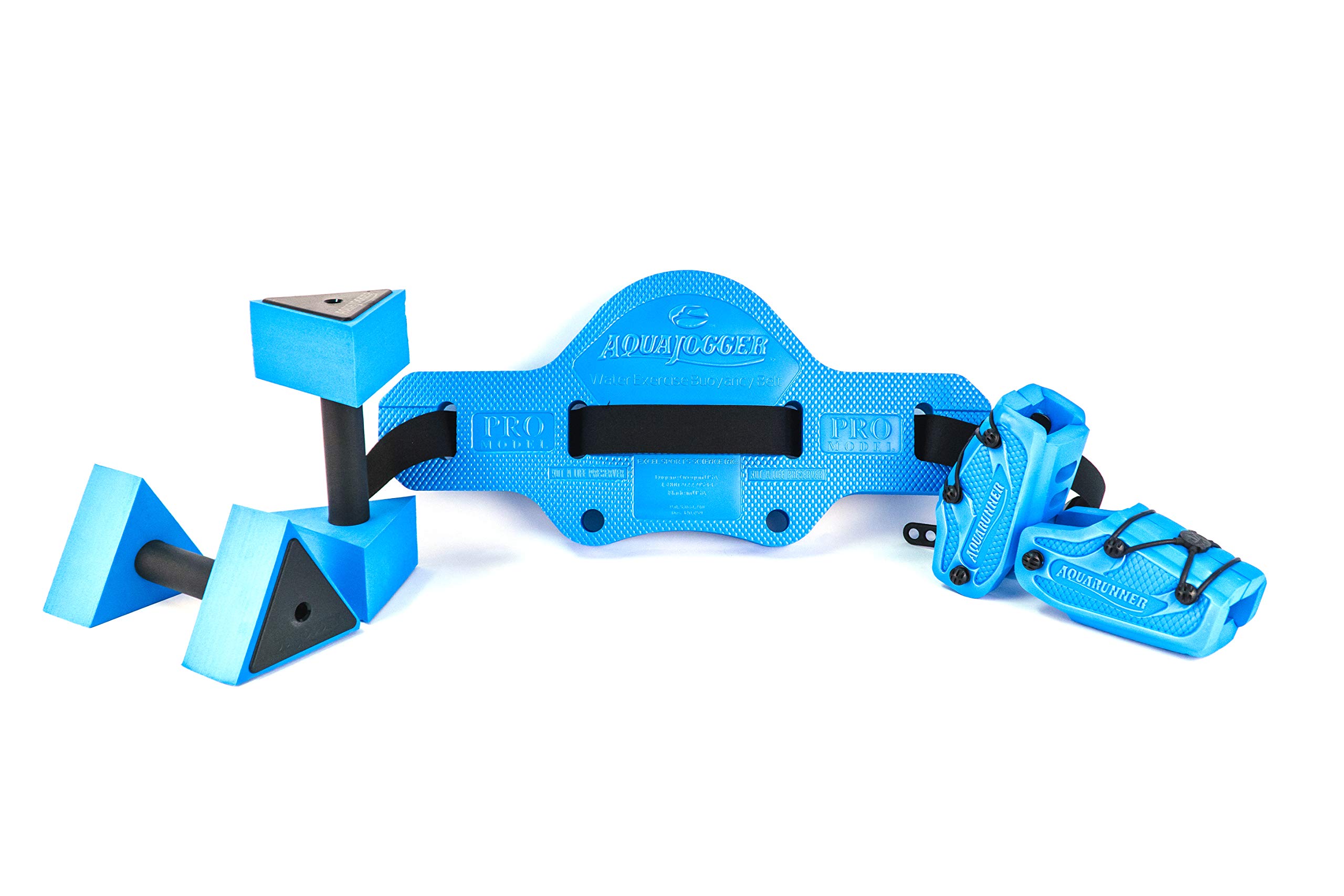 AQUAJOGGER Fitness System - Premium Water Jogging Belt for Swimming, Aqua Aerobics & Pool Workouts - Comfortable & Adjustable Blue Buoyancy Belt for Men & Women - Ideal for Lap Swimming, Water Therapy & Fitness Training