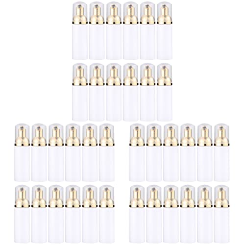FRCOLOR Eyelash Extension Cleanser 36 Pack 30ml Plastic Empty Bottles with Pump - Travel Size Foam Soap Dispenser for Lash Shampoo, Facial Cleanser & Beauty Products | Perfect for Salons, Travel & Home Use