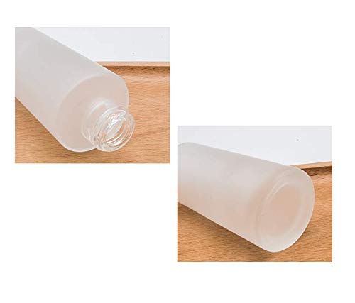 1 PC 150ml/5oz Glass Lotion Bottle with Bamboo Pump Dispenser - Refillable Cosmetic Container for Moisturizer, Cream, Essential Oil & Liquids - Perfect for Bathroom, Spa, Salon & Home Toiletries Organization