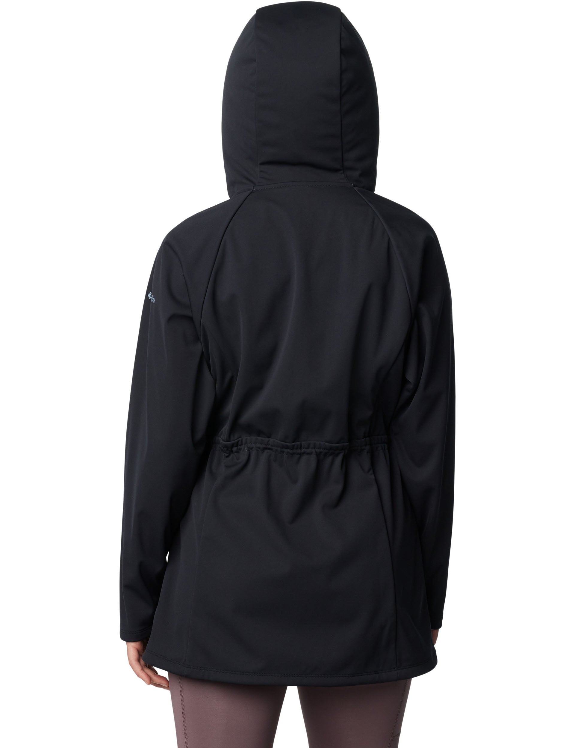 Flora Park II Mid Softshell Jacket for Men & Women - Waterproof Windbreaker with Fleece Lining, Lightweight Outdoor Jacket for Hiking, Running, Cycling & Daily Wear (Black)
