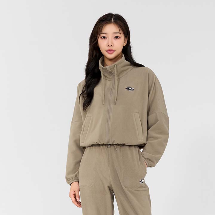 Women's Lightweight Fleece High Neck Zip Up Jacket - Cozy Winter Outerwear for Hiking, Running & Casual Wear