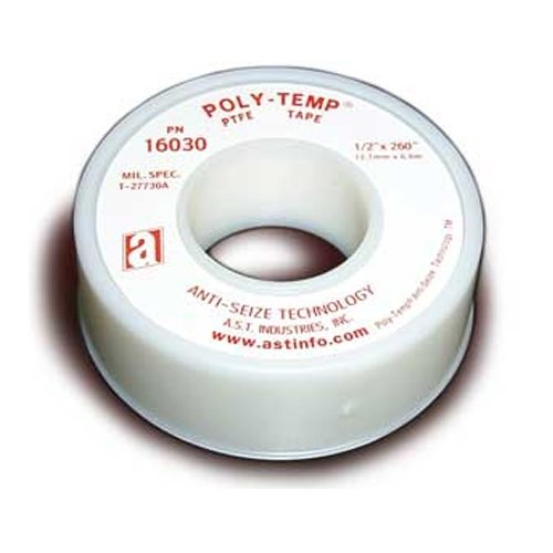 High-Temp Anti-Seize PTFE Tape 16040 - Medium Density Teflon Plumber's Tape (50-Pack) - Perfect for Pipe Thread Sealing, Plumbing Repairs & High Temperature Applications