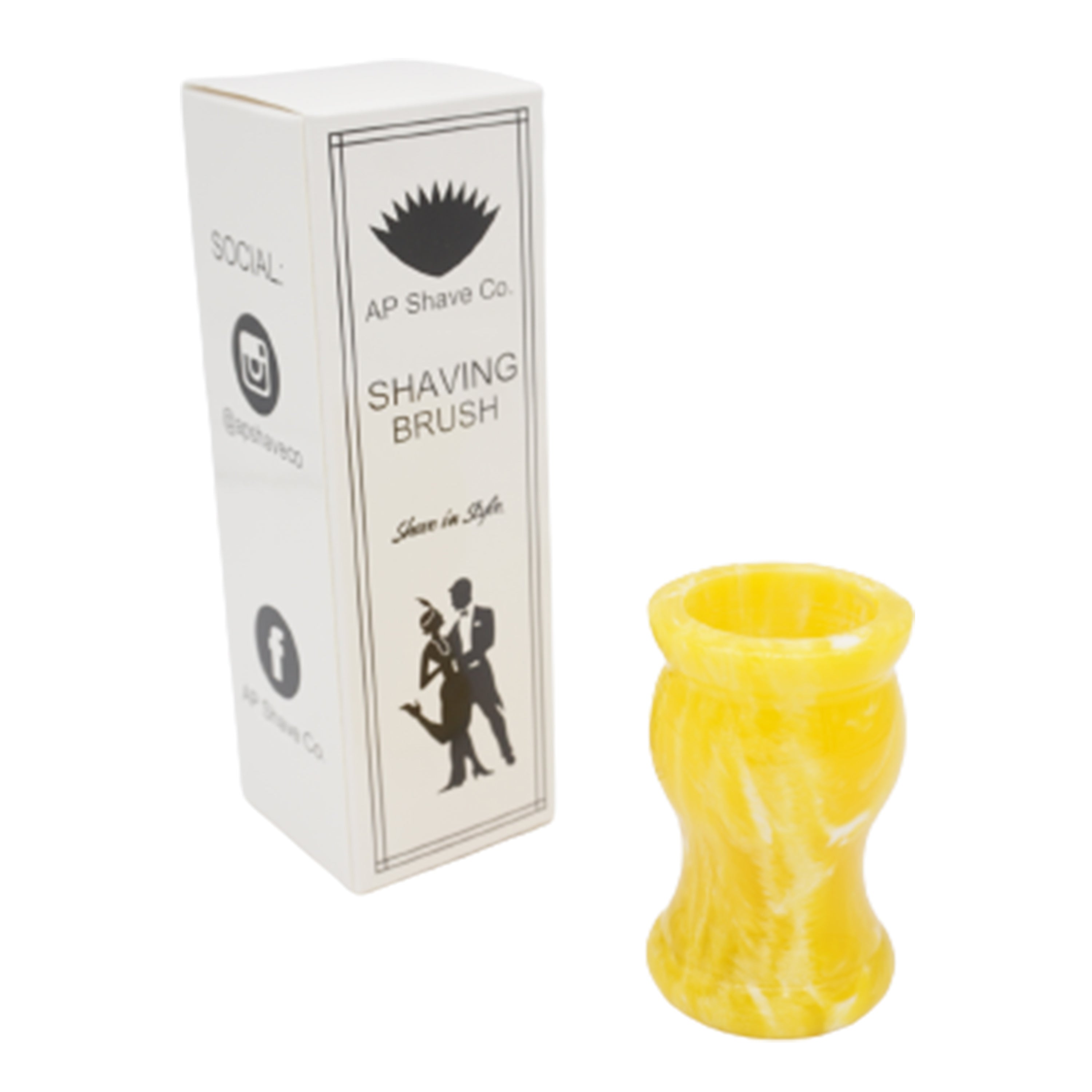 Premium Lemon Drop Handmade Shaving Brush Handle - Fits 26mm & 28mm Knots - Perfect for Wet Shaving & Grooming Gifts for Men