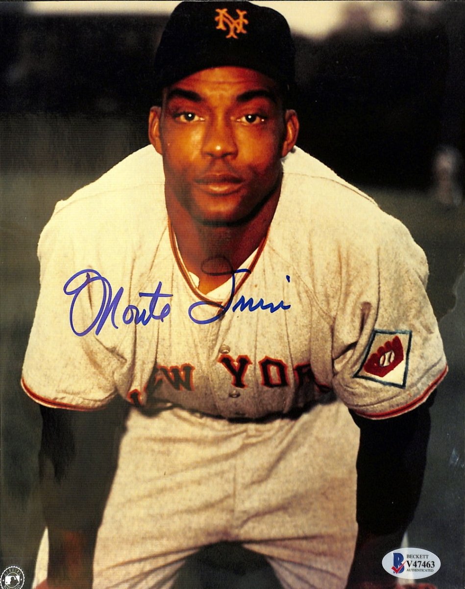 Authentic Monte Irvin Autographed 8x10 New York Giants Baseball Photo - BAS V47463 - Perfect for Sports Memorabilia Collectors & Giants Fans