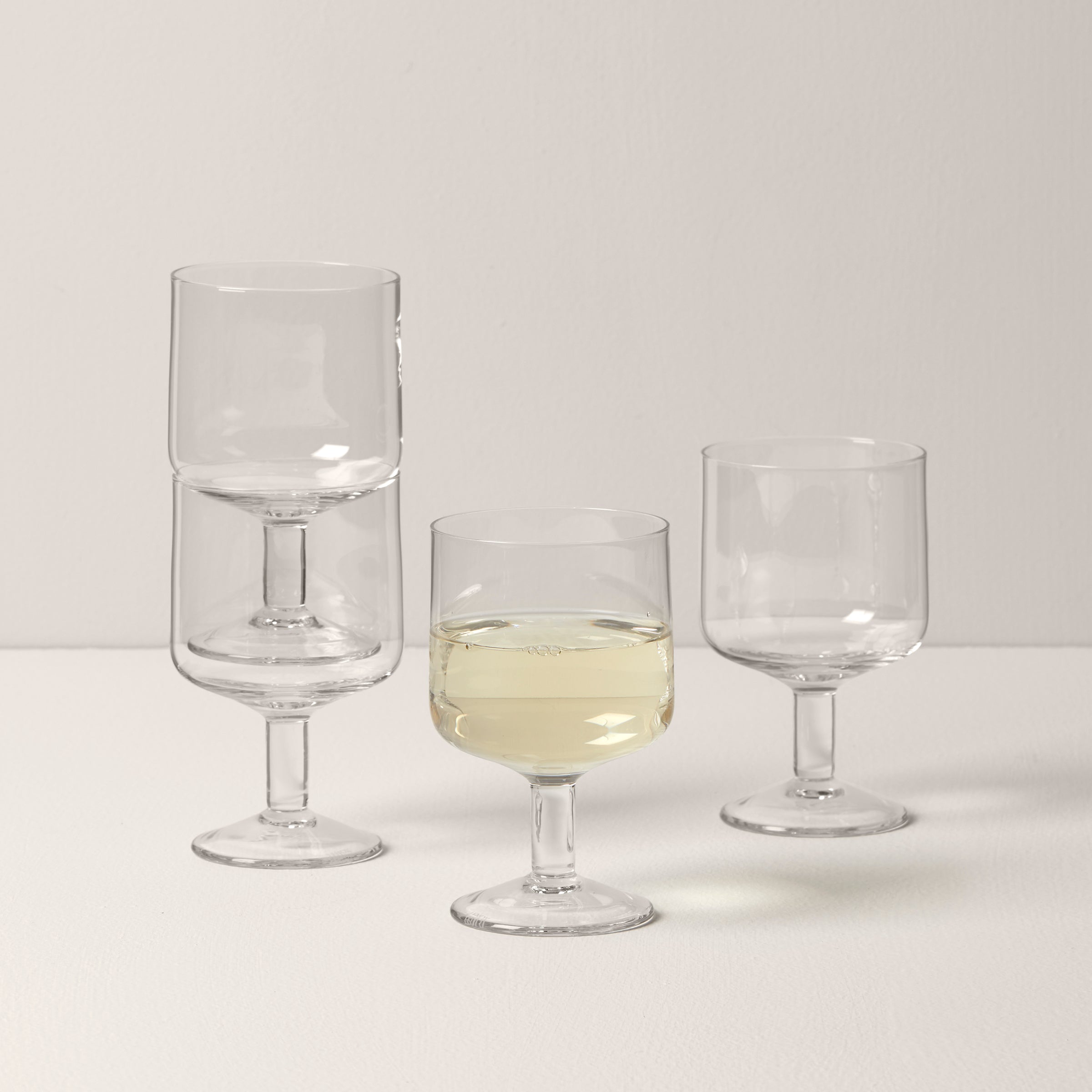 Premium Tuscany Classics Stackable Wine Glass Set of 4 - Shatter-Resistant Stemware for Red & White Wine - Perfect for Dinner Parties, Weddings & Home Entertaining