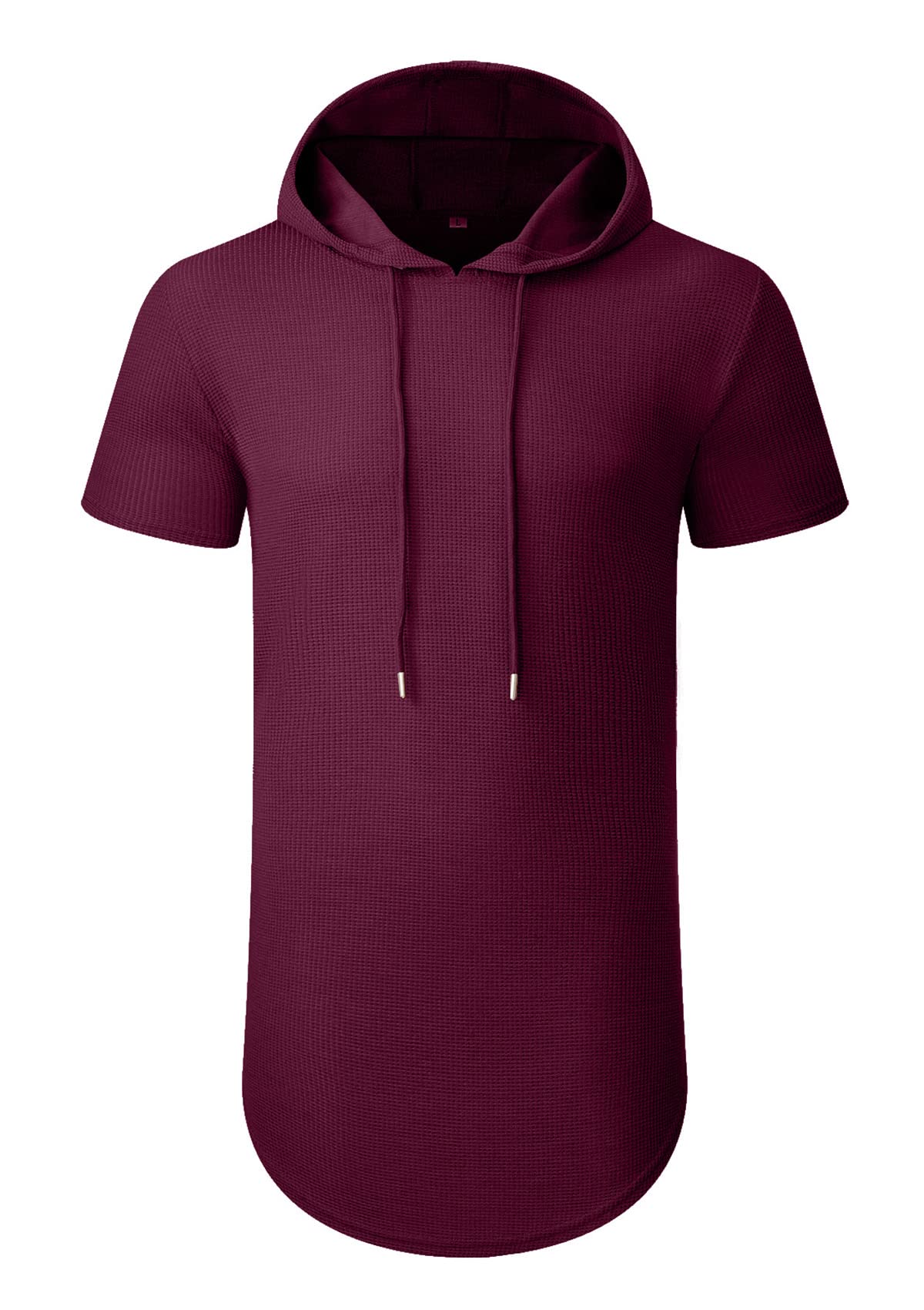 Sailwind Men's Lightweight Moisture-Wicking Waffle Hooded T-Shirt - Short Sleeve Athletic Hoodie for Gym, Running & Casual Wear