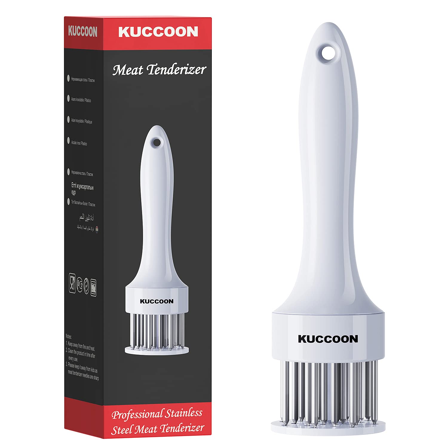 Premium Stainless Steel Meat Tenderizer Tool - 24 Ultra Sharp Needle Blades for Beef, Chicken, Steak, Veal & Pork | Perfect for Grilling, BBQ & Home Cooking