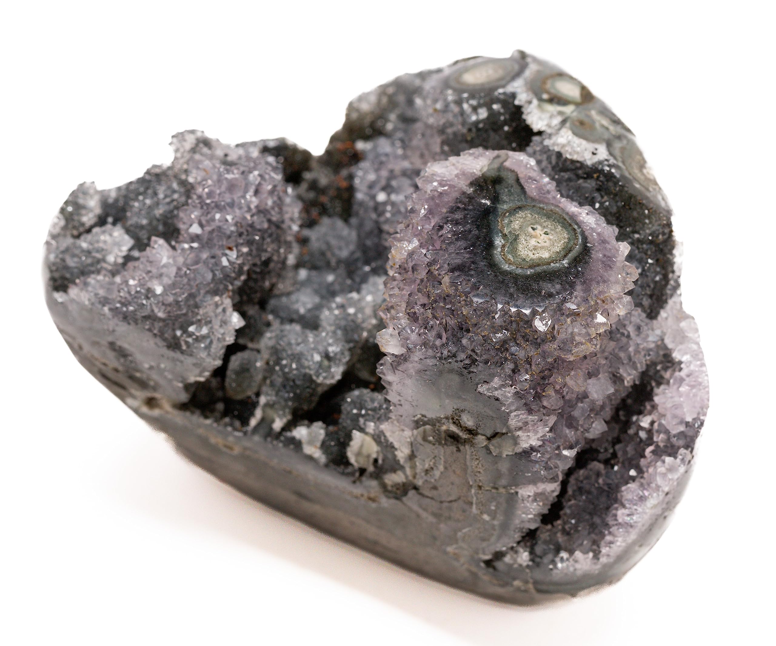 EMPORION GEMS Natural AAA+ Grade Amethyst Geode Crystal Cluster - 0.76 lbs (3.5x2.5x2.5 inches) Rare Uruguay Mineral Specimen for Home Decor, Meditation & Healing Crystal Collection