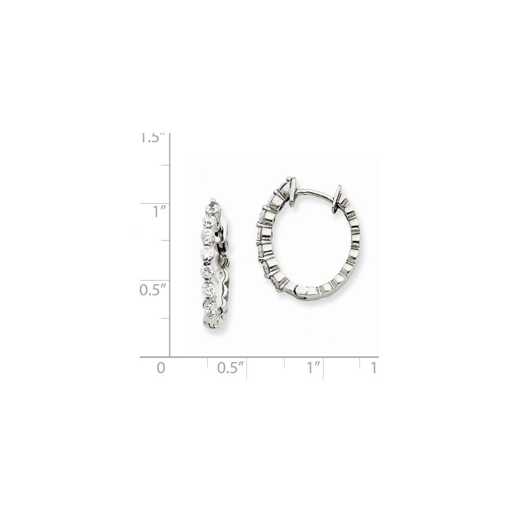 14K Rose Gold AA Diamond Hinged Hoop Earrings for Women - Elegant Dangle Earrings for Party, Wedding & Everyday Wear