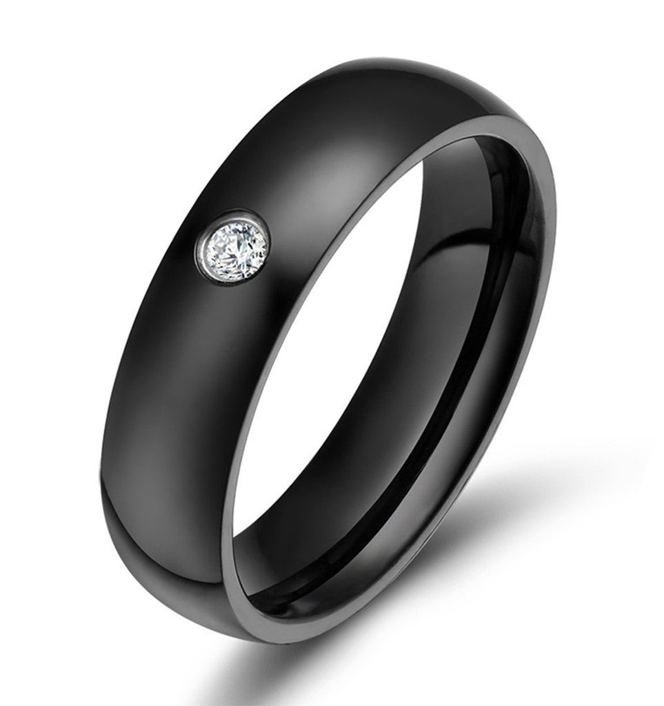 Sparkling Rhinestone Rings for Men & Women - Stainless Steel Wedding Bands & Engagement Rings - Perfect for Proposals, Anniversaries & Special Occasions