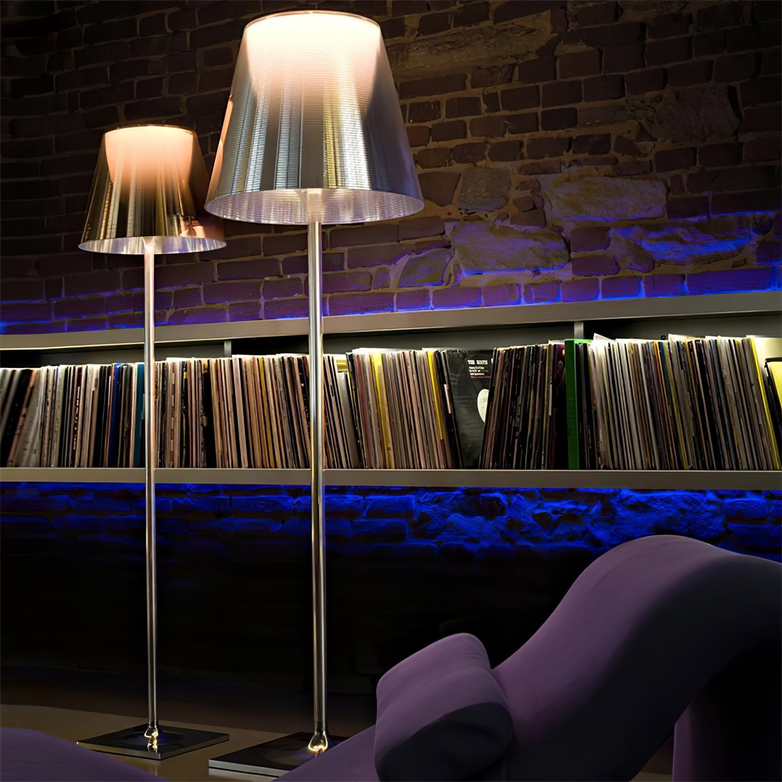 Modern Chrome Prism Floor Lamp - Adjustable LED Standing Light for Living Room, Bedroom & Office - Stylish Home Decor & Ambient Lighting