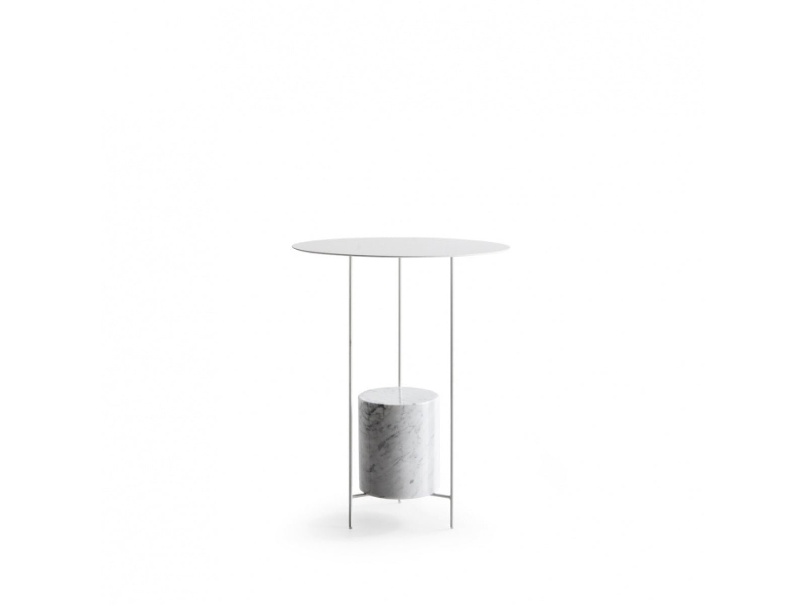 Elegant Panna Cotta Side Table - Modern End Table with Sturdy Metal Frame for Living Room, Bedroom & Office - Perfect Nightstand or Accent Table for Small Spaces