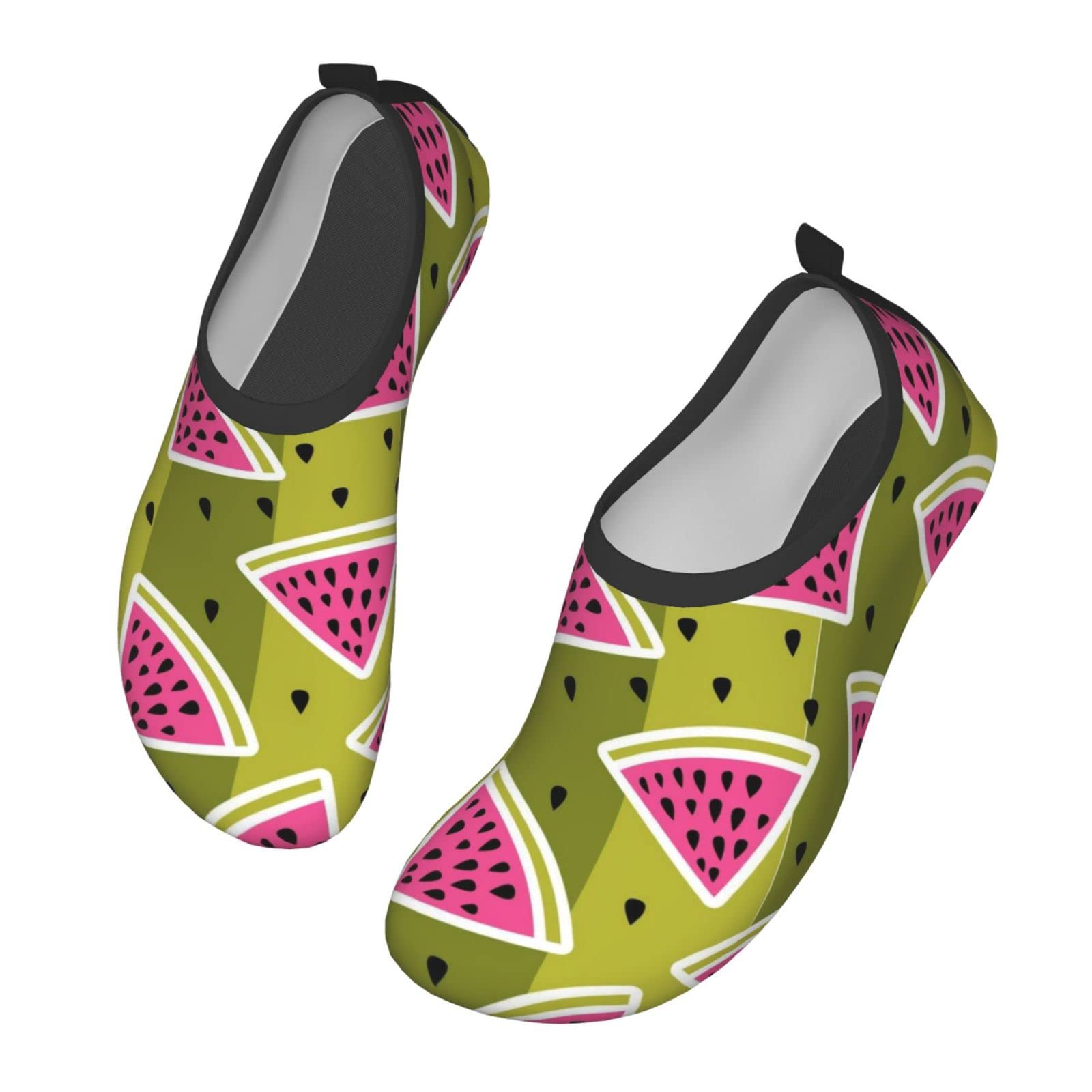 Orange Green Weave Ethnic Water Shoes for Women & Men - Barefoot Quick-Dry Aqua Socks for Beach, Swim, Surf, Yoga & Exercise | Perfect for Water Sports, Pool Activities and Outdoor Adventures