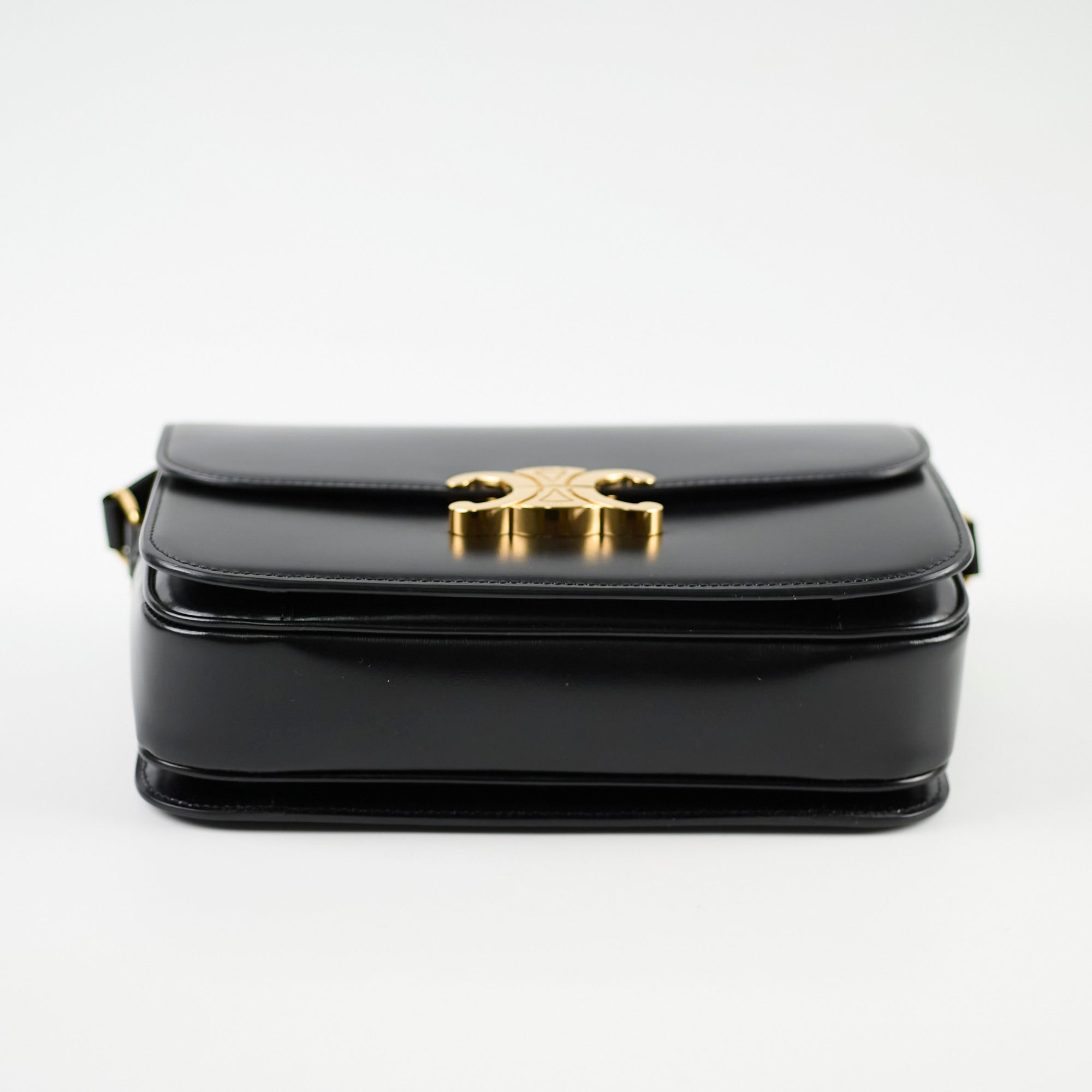 Celine Classique Medium Triomphe Bag Black | Luxury Leather Handbag for Women | Perfect for Work, Evening & Travel