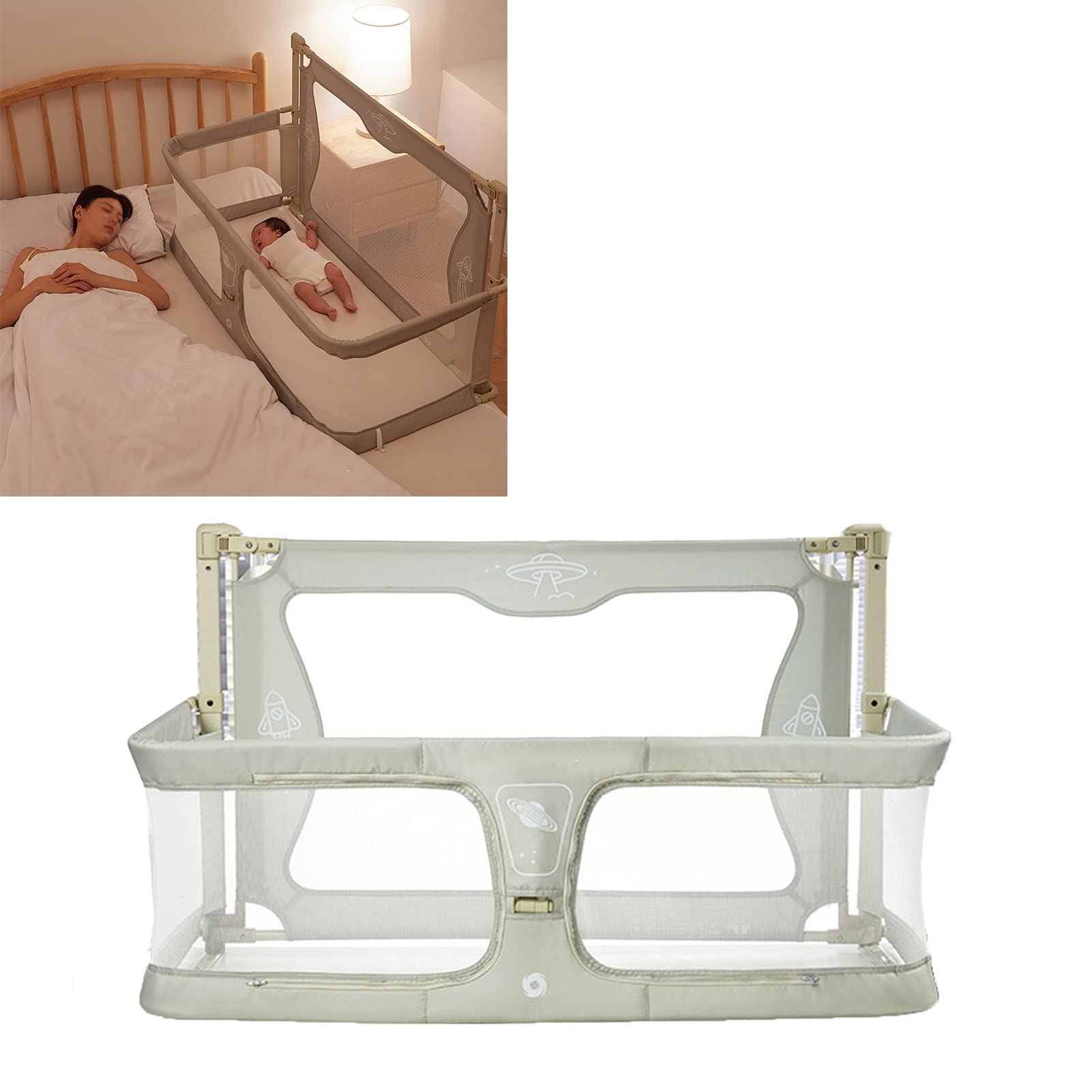 **Portable Baby Bedside Sleeper - Safe & Multifunctional Bassinet Crib for Newborns (Girls & Boys) - Perfect for Nursery, Travel & Co-Sleeping**