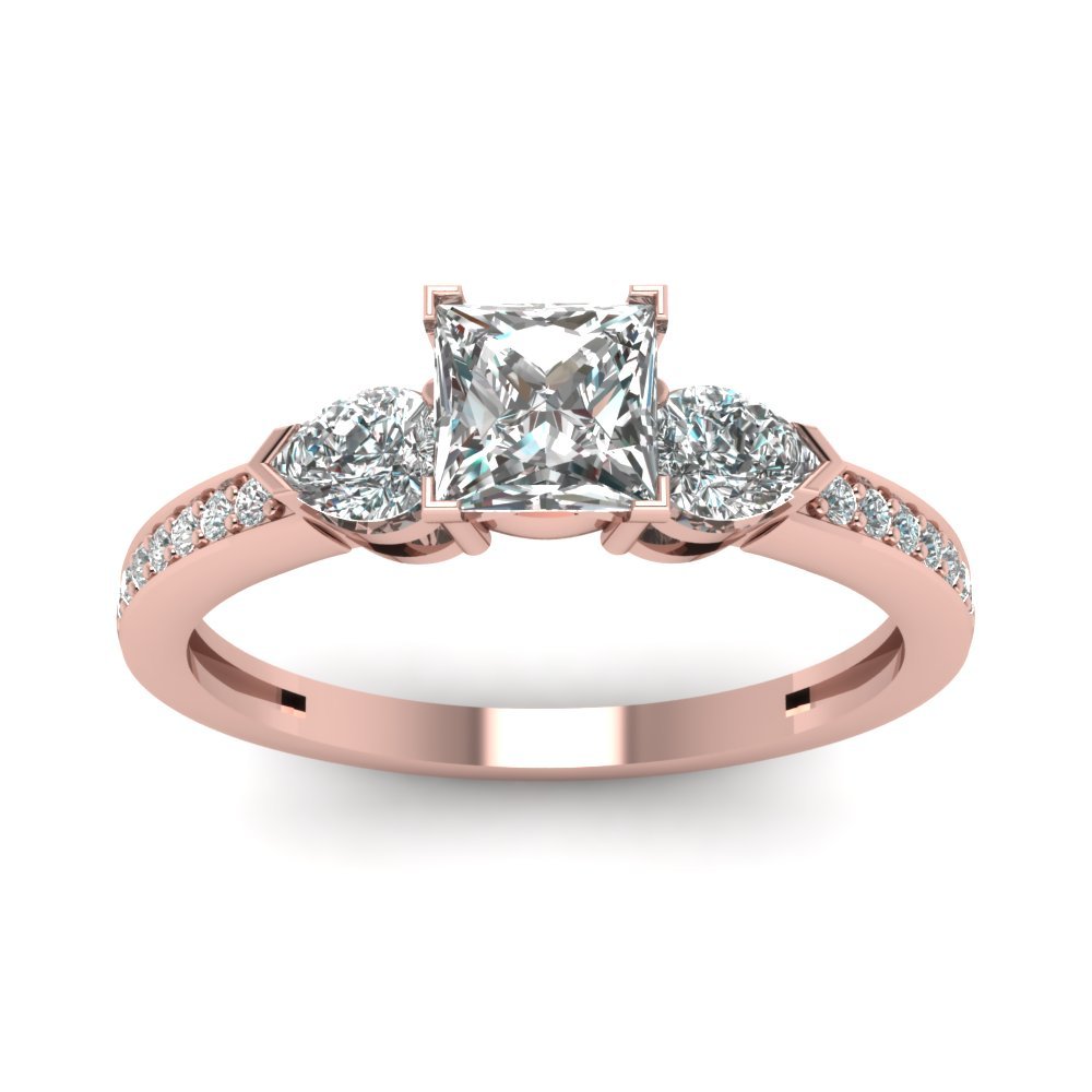1.75/2.75 CTW Princess Cut Moissanite Wedding Ring Sets for Women - Platinum Plated Silver Engagement Ring Band Sets with Free Engraving | Perfect for Proposals, Anniversaries & Bridal Jewelry