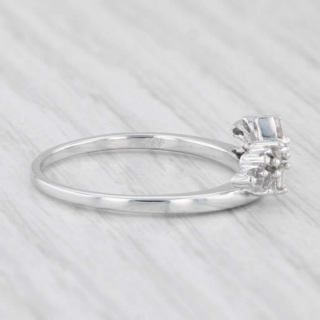 0.22 Carat Diamond Ring Jacket Guard - 14k White Gold Wedding Band Size 7.25 - Perfect for Bridal Sets, Anniversary Gifts & Special Occasions