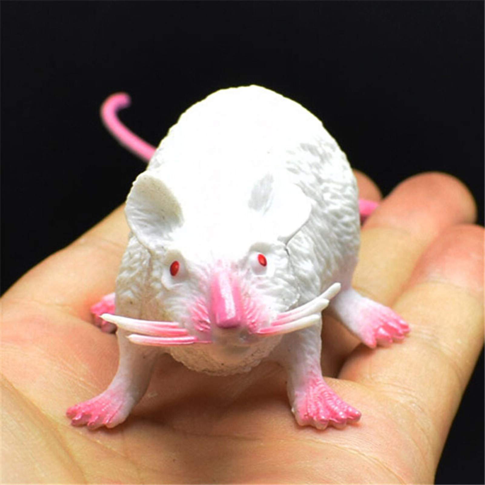 Qiguch66 April Fools' Day Prank Toy - Funny Simulation Long Tail Mouse Rat Trick Joke Toy for Adults & Kids - Perfect for Halloween Party Decor & Photo Props (Black) | Great for Pranks, Gag Gifts & Party Favors