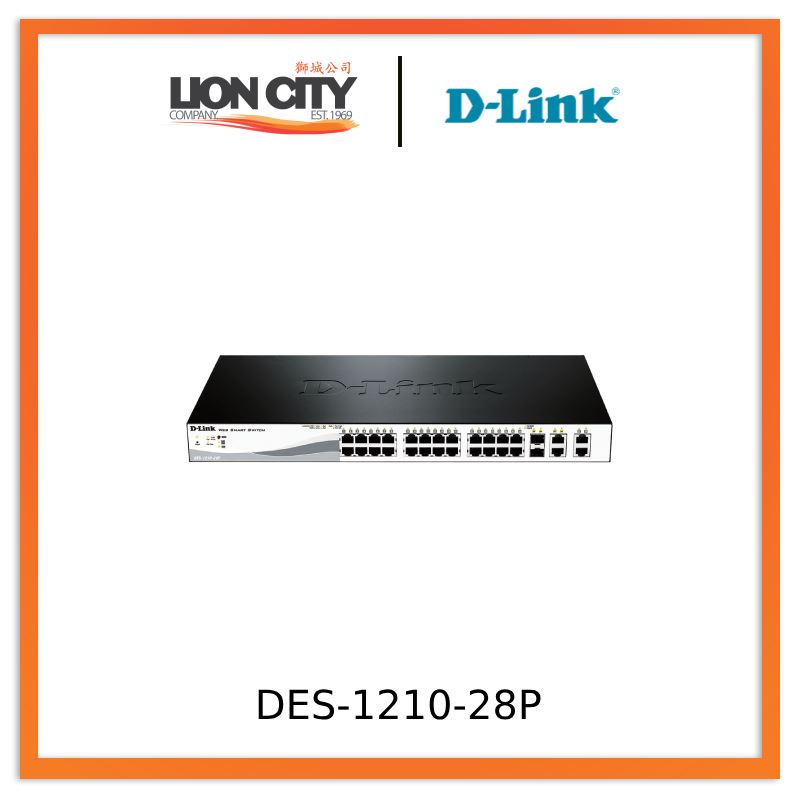 D-Link DES-1210-28P 28-Port PoE Fast Ethernet Smart Managed Switch - Ideal for Small Business Networks & Office IT Setup