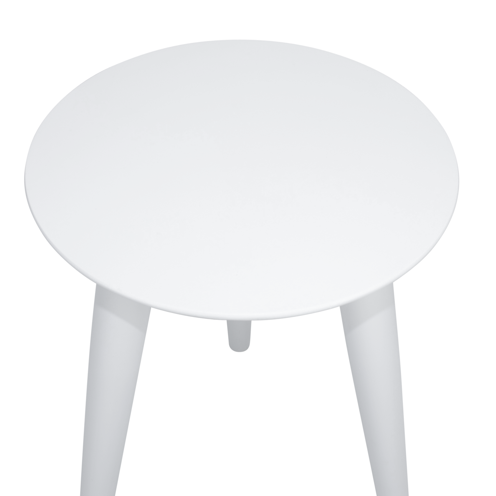 Santorini Arctic White Medium Side Table - Modern End Table for Living Room, Bedroom, or Patio Decor