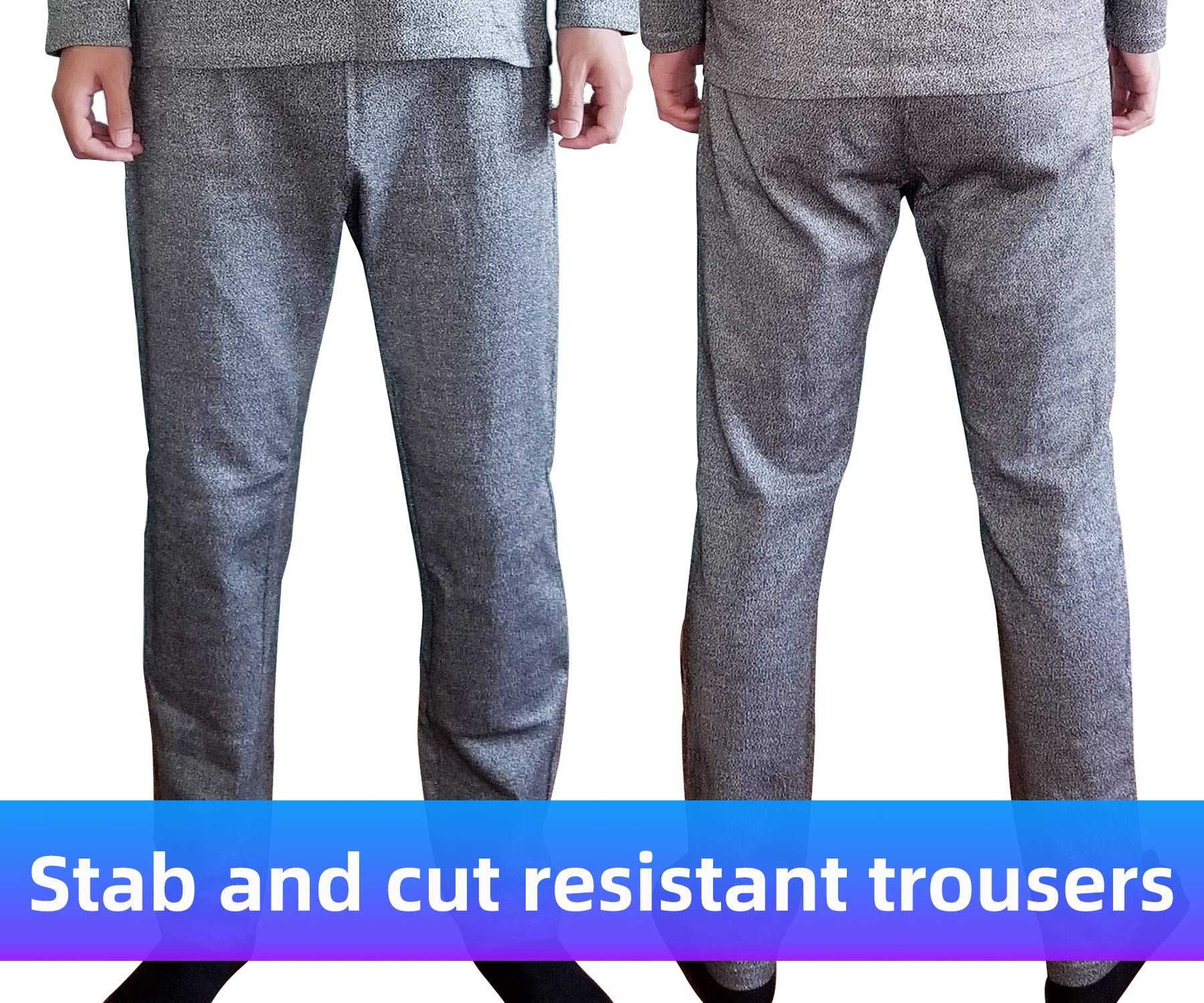 Cut Resistant Long Sleeve Shirt - Level A3 Protection, Grade 5 Abrasion Resistant Safety Wear for Work & Outdoor Activities | Anti-Scratch, Anti-Stab, Anti-Fouling & Shatterproof Gray Workwear for Construction, Gardening & Industrial Use