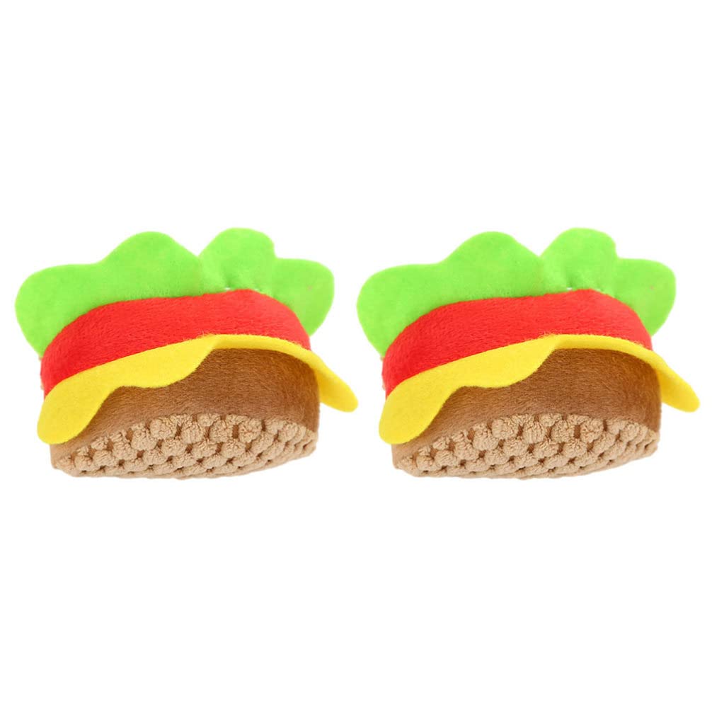Balacoo 2-Pack Self-Help Chew Toys for Puppies & Kittens - Teething Relief Pet Toys, Soft Plush Mouse & Bread-Shaped Cat Toys for Teething, Boredom Relief & Dental Health - Perfect for Playtime & Travel