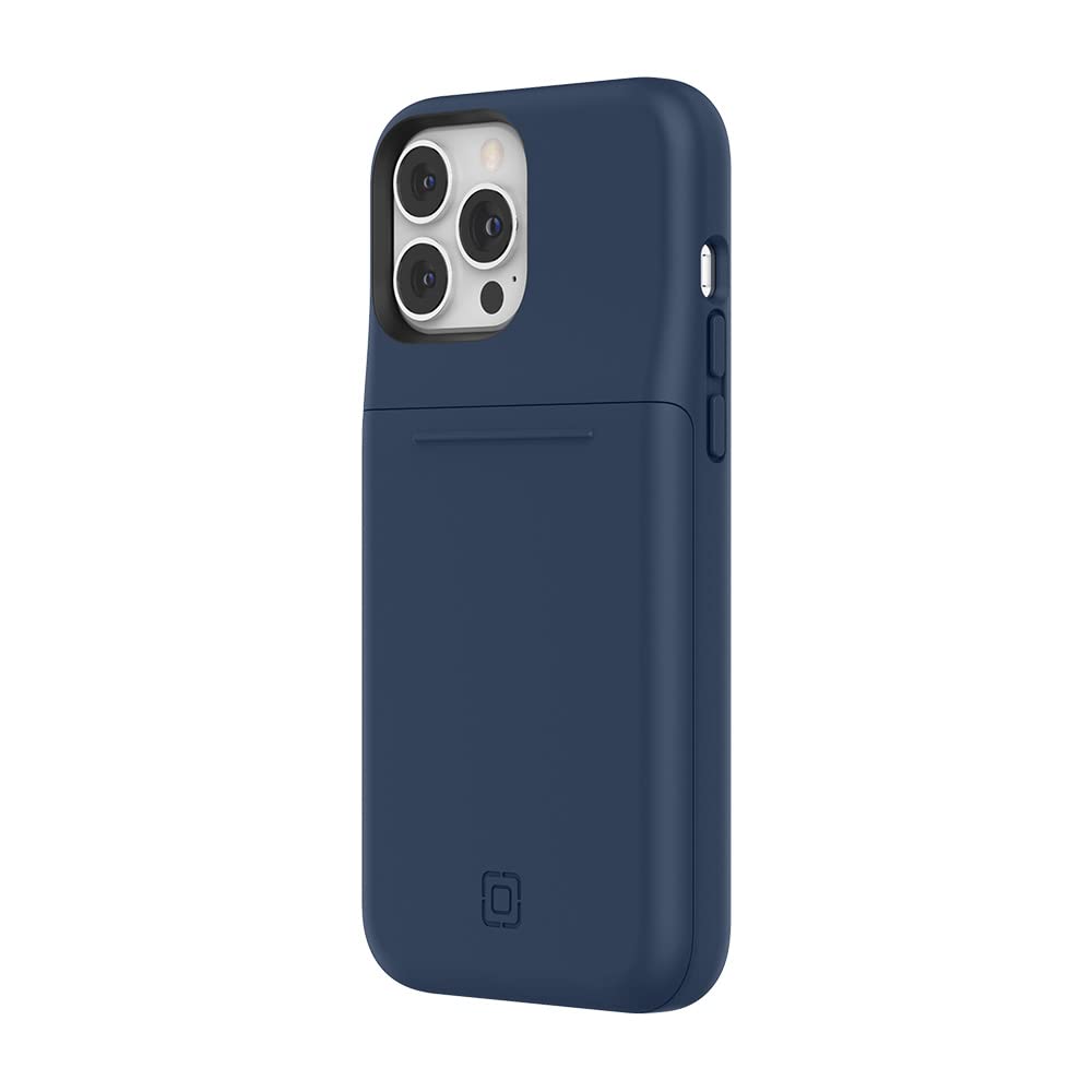Incipio Stashback iPhone 13 Pro Max & 12 Pro Max Case - Midnight Navy, Shockproof Protective Cover with Wireless Charging Compatibility | Perfect for Travel, Work & Everyday Use