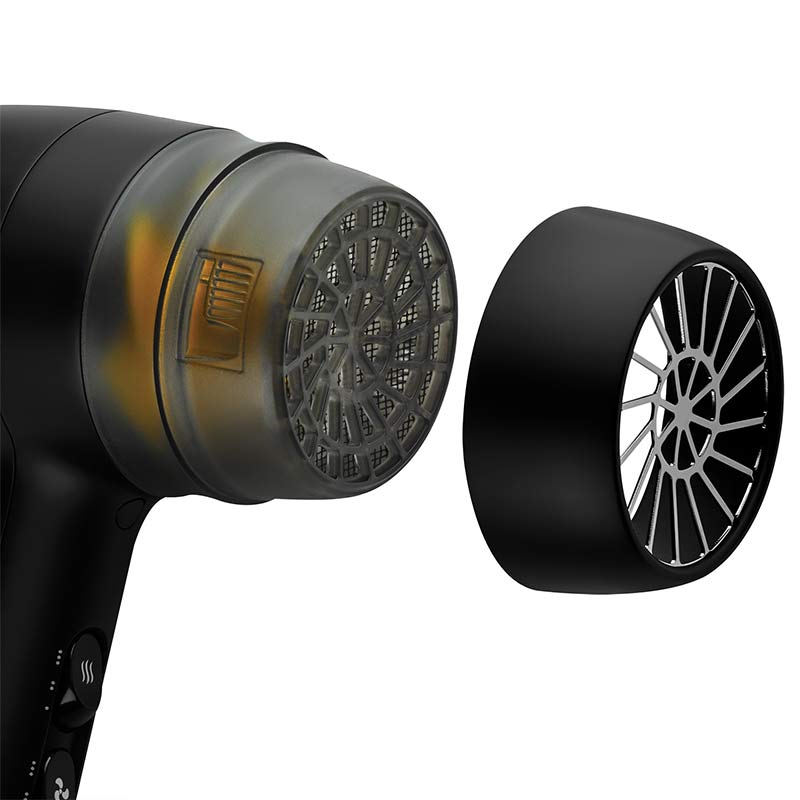 Hot Tools Black Gold QuietAir Hair Dryer - Professional Ionic Blow Dryer for Fast Drying & Frizz Control - Perfect for Home & Salon Use