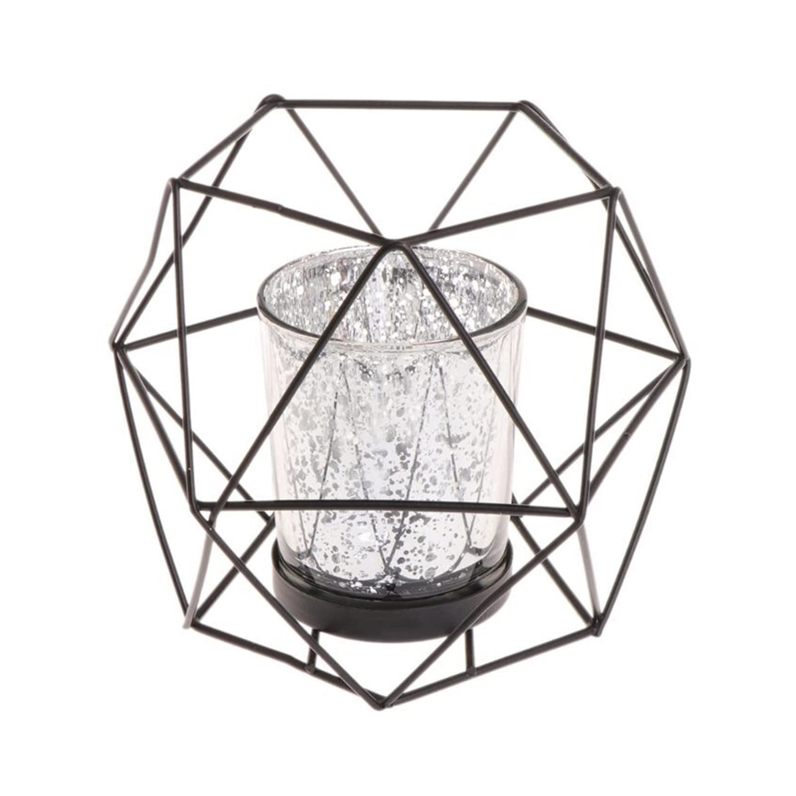 3D Geometric Metal Candle Holders Set - Modern Home Decor for Weddings, Parties & Festive Table Centerpieces - Elegant Candle Stand for Romantic Dinners, Holiday Decorations & Living Room Accents (Color C)